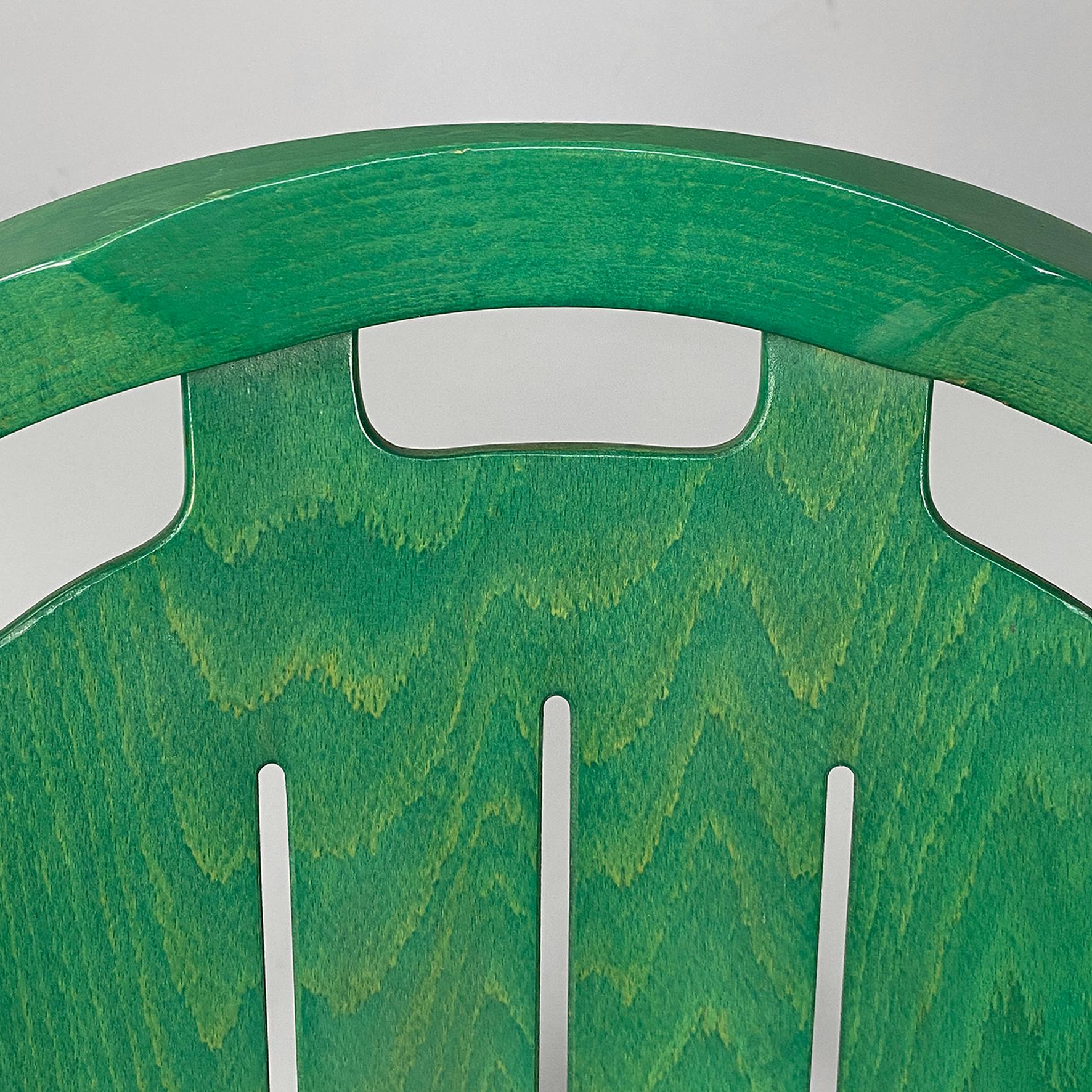 Poltrone moderne francesi Argos in pelle rosa e legno verde di Baumann, anni '70 in vendita 11