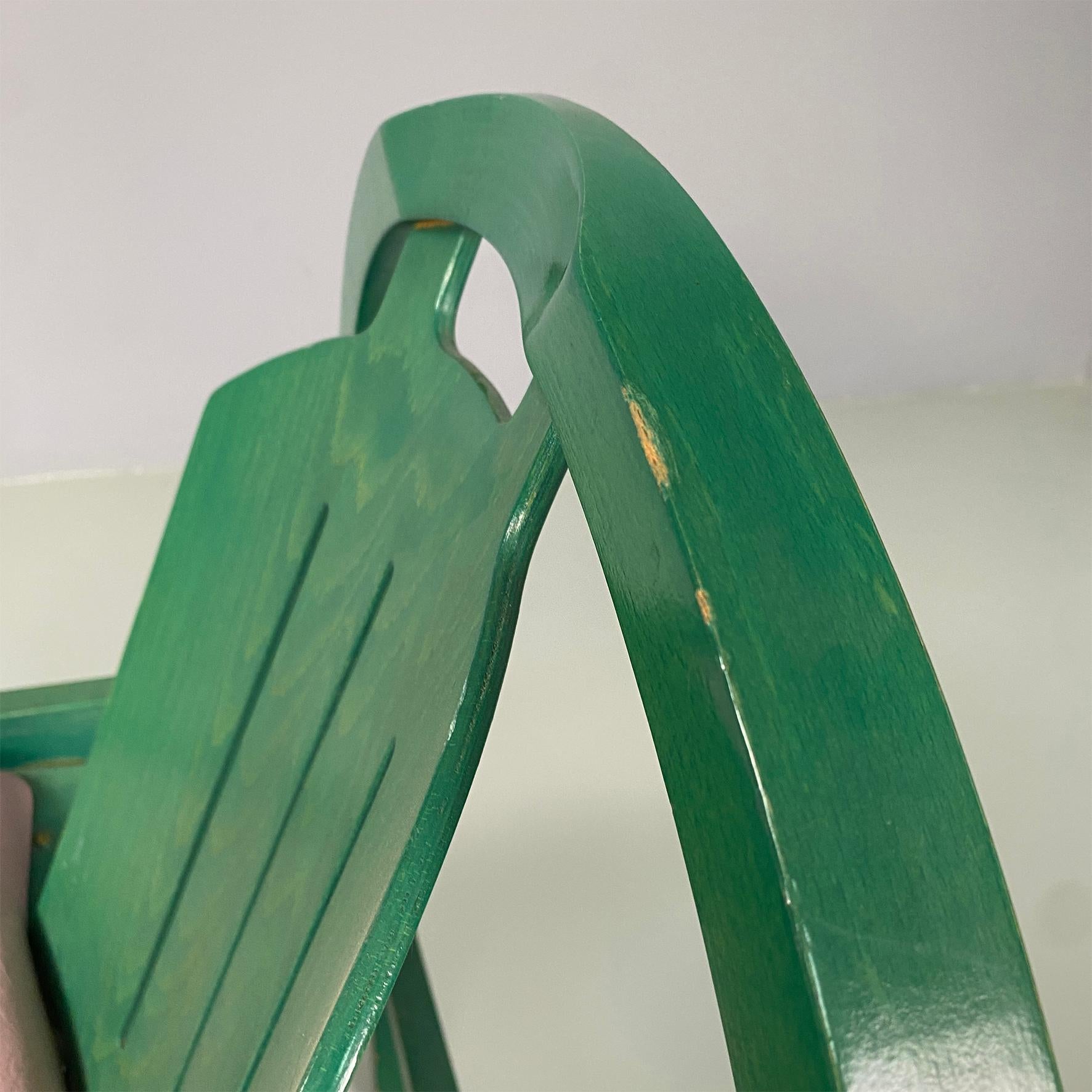 Poltrone moderne francesi Argos in pelle rosa e legno verde di Baumann, anni '70 in vendita 2