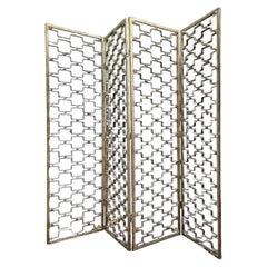 French Modern Poillerat Style Wrought Iron Room Divider Screen