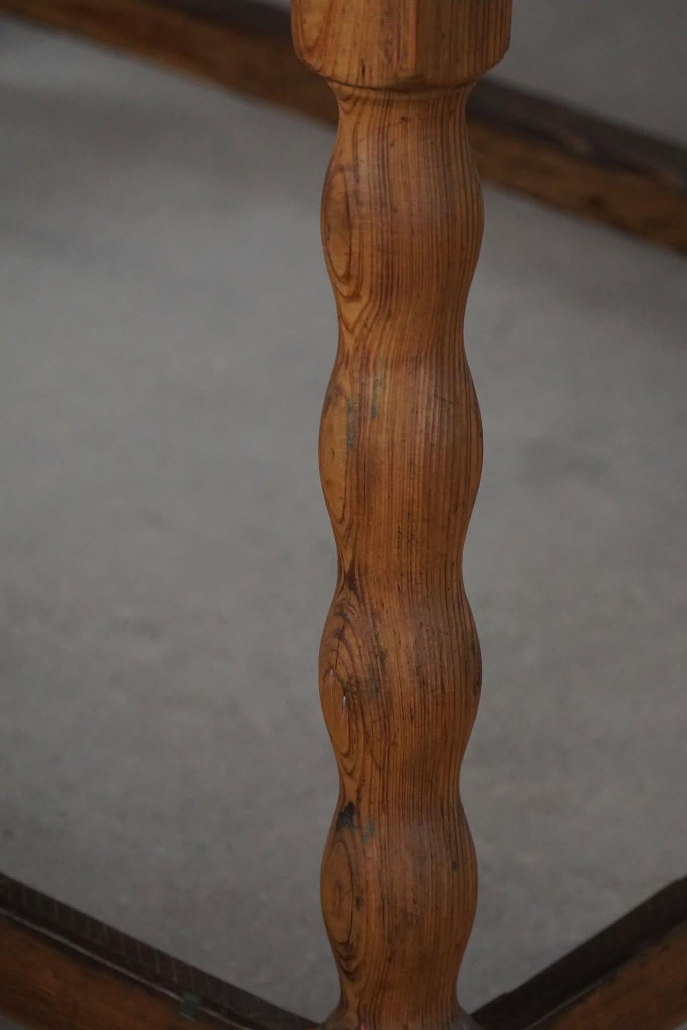 Escritorio / Mesa de Comedor Rectangular Moderna Francesa de Pino Macizo, Hecha a Mano, 1900 en venta 4