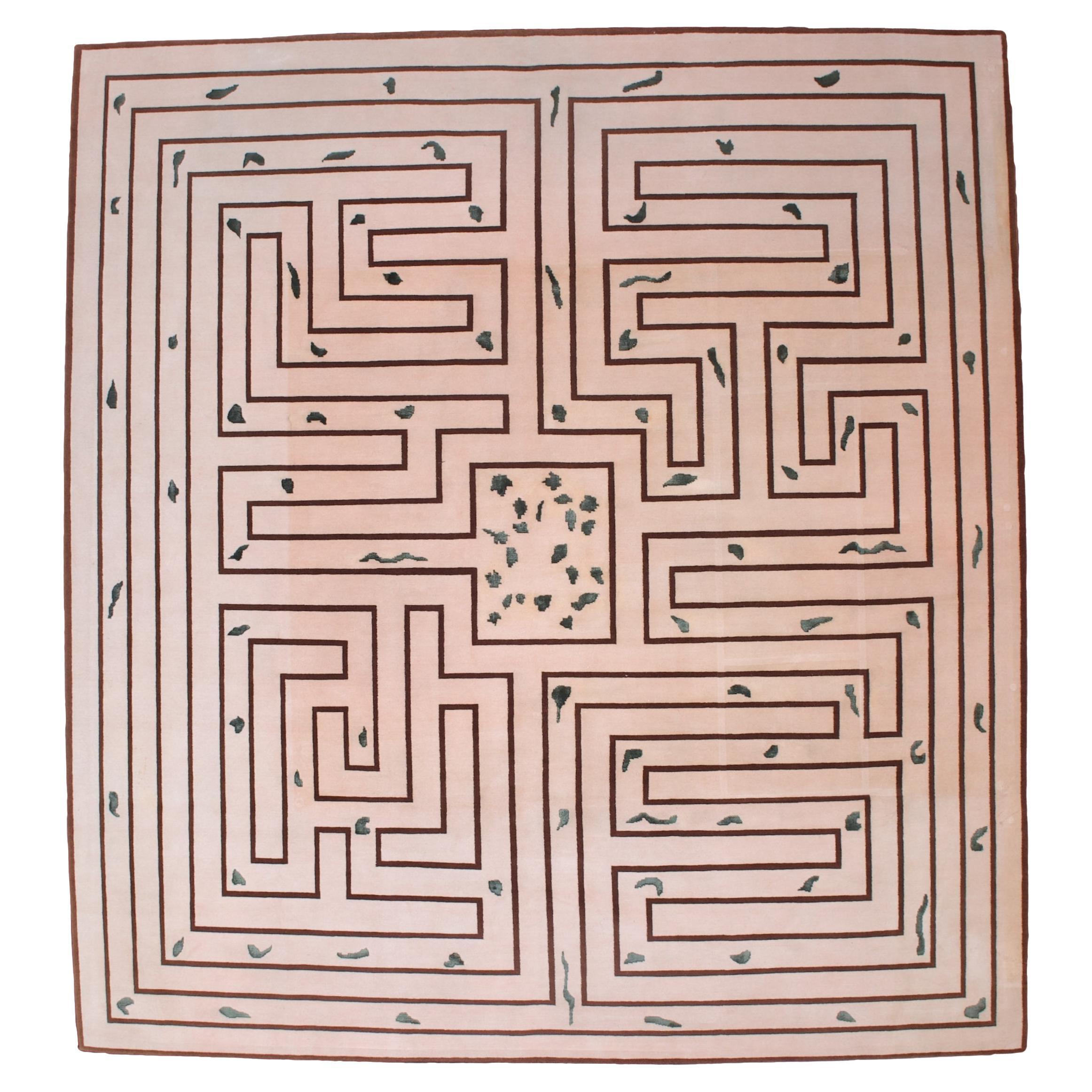 French Modern Rug 9’2" x 9’11” For Sale
