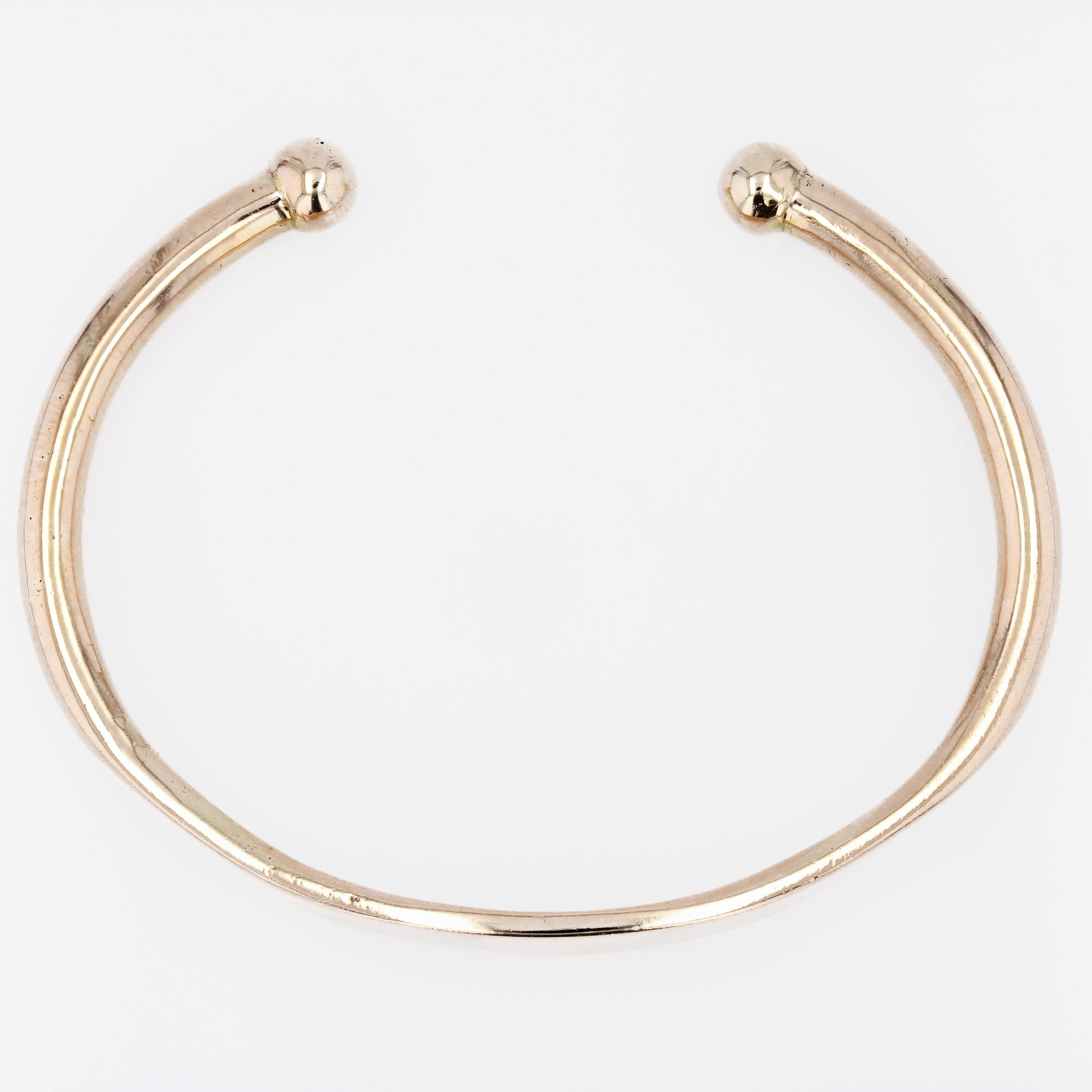 French Modern Second-Hand 18 Karat Yellow Gold Bangle Bracelet In Good Condition For Sale In Poitiers, FR