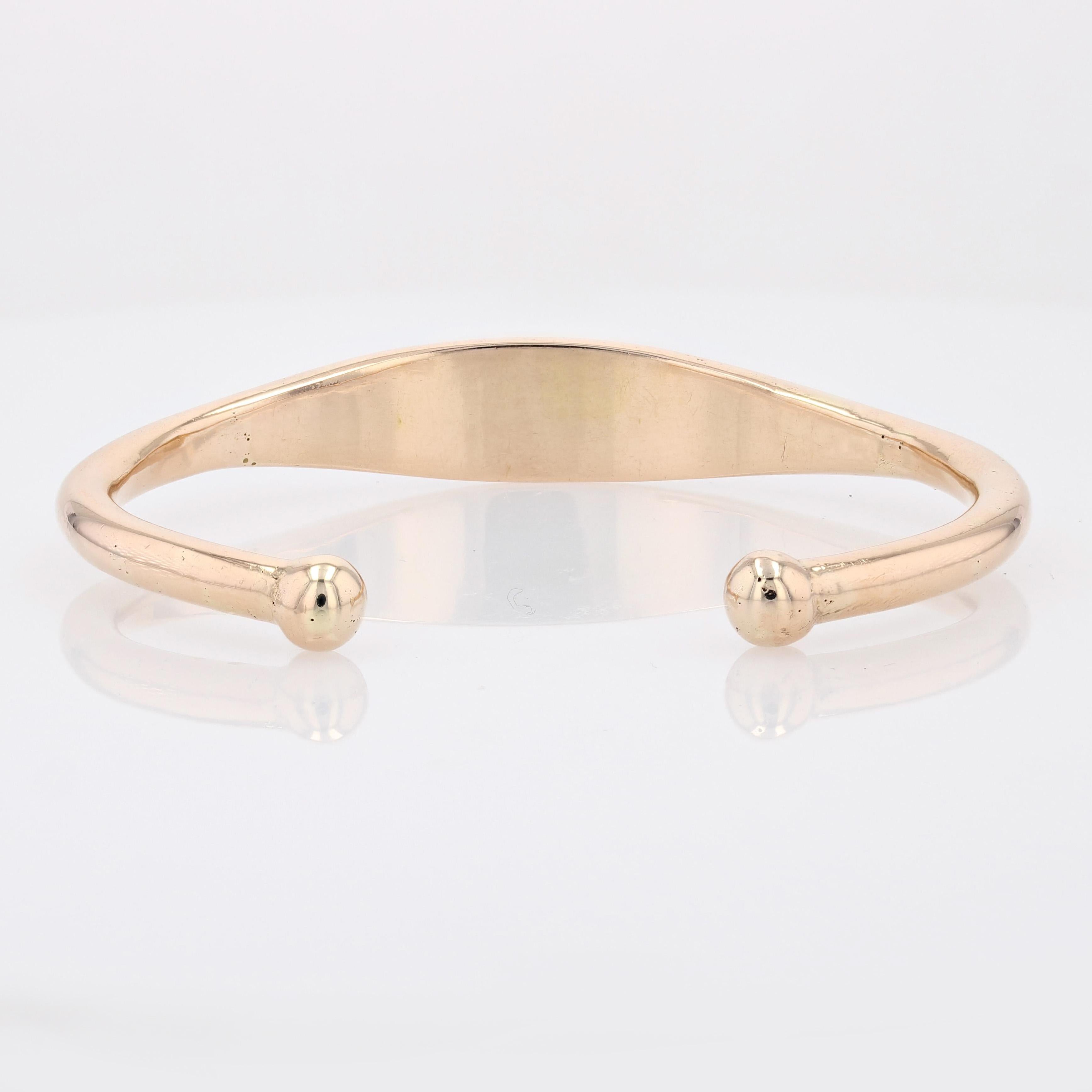 Women's French Modern Second-Hand 18 Karat Yellow Gold Bangle Bracelet For Sale