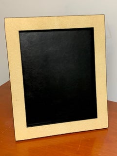 French Modern Shagreen & Kalbslederrahmen:: Blanc