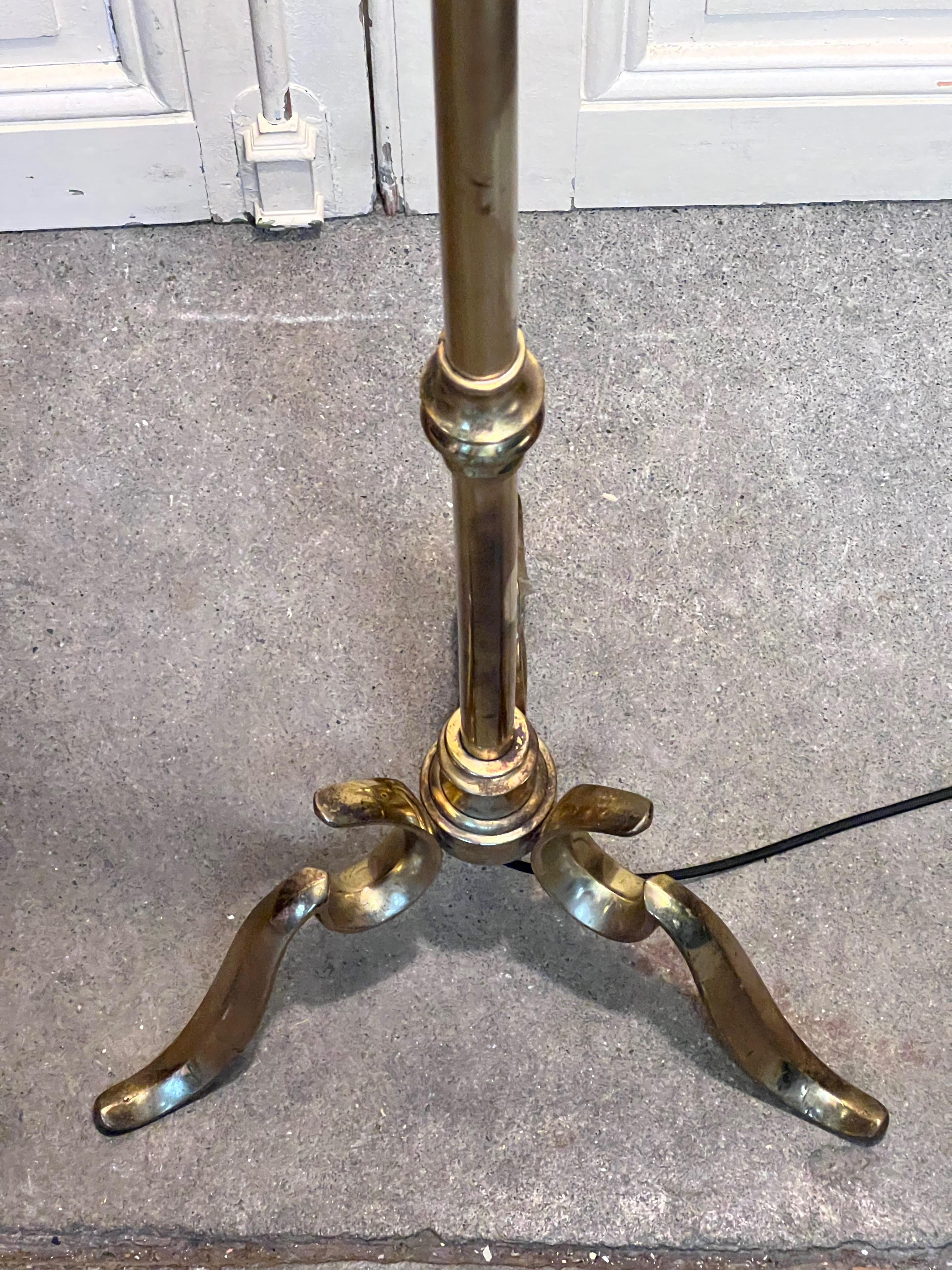 French Modern Style Brass Floor Lamp For Sale 7