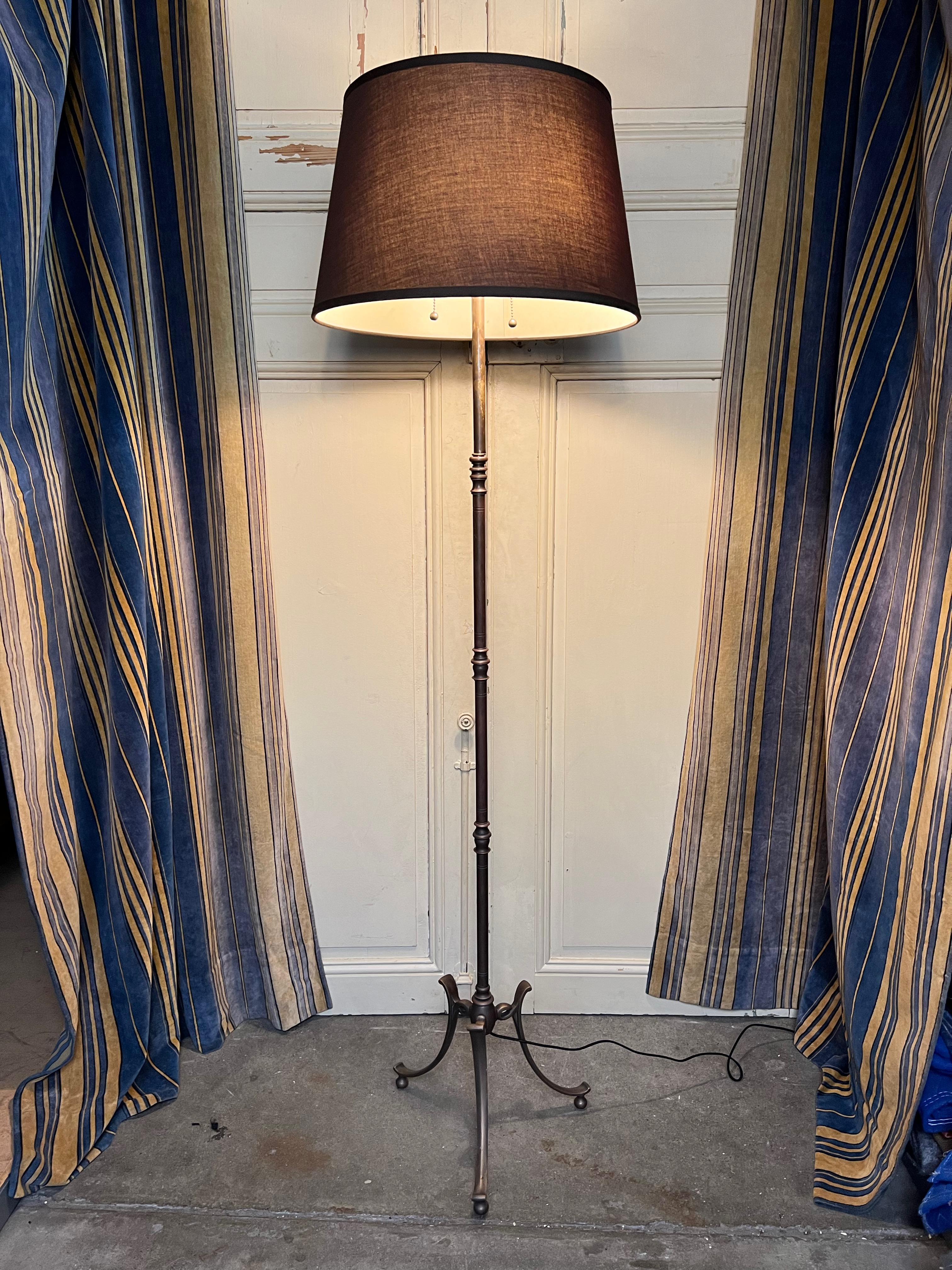 French Modern Style Darkened Bronze Floor Lamp 7