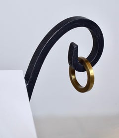 French Modern Style Wrought Iron Tables With White Stone Tops