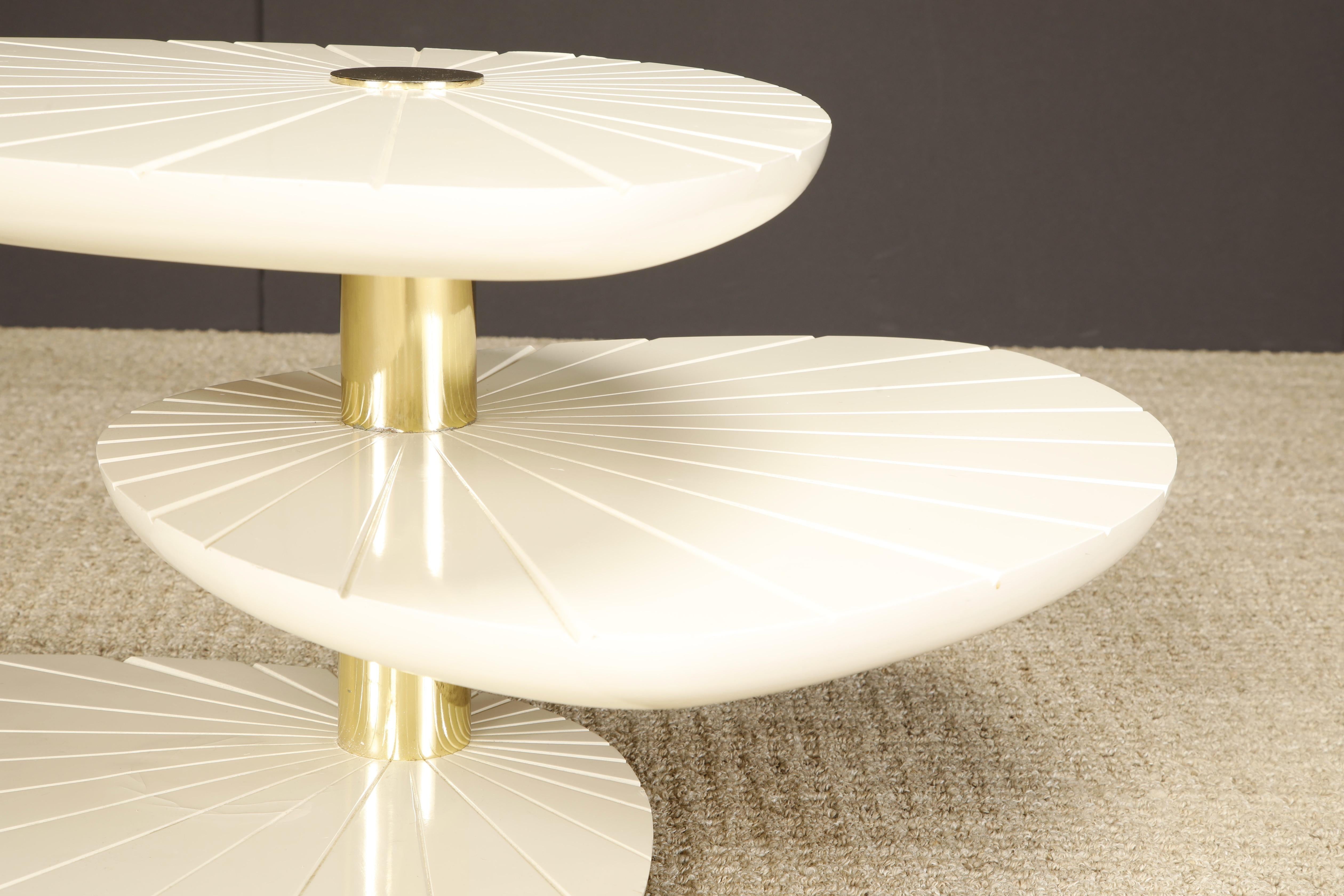 Rotating Modern Table French Modern Three-Tier Rotating Coffee Table, 1970s For Sale at 1stDibs