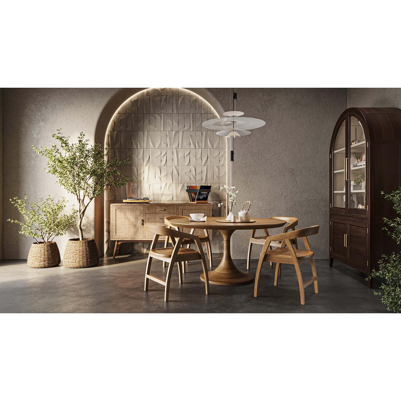 Indonésien Table de salle à manger tulipe moderne française en vente