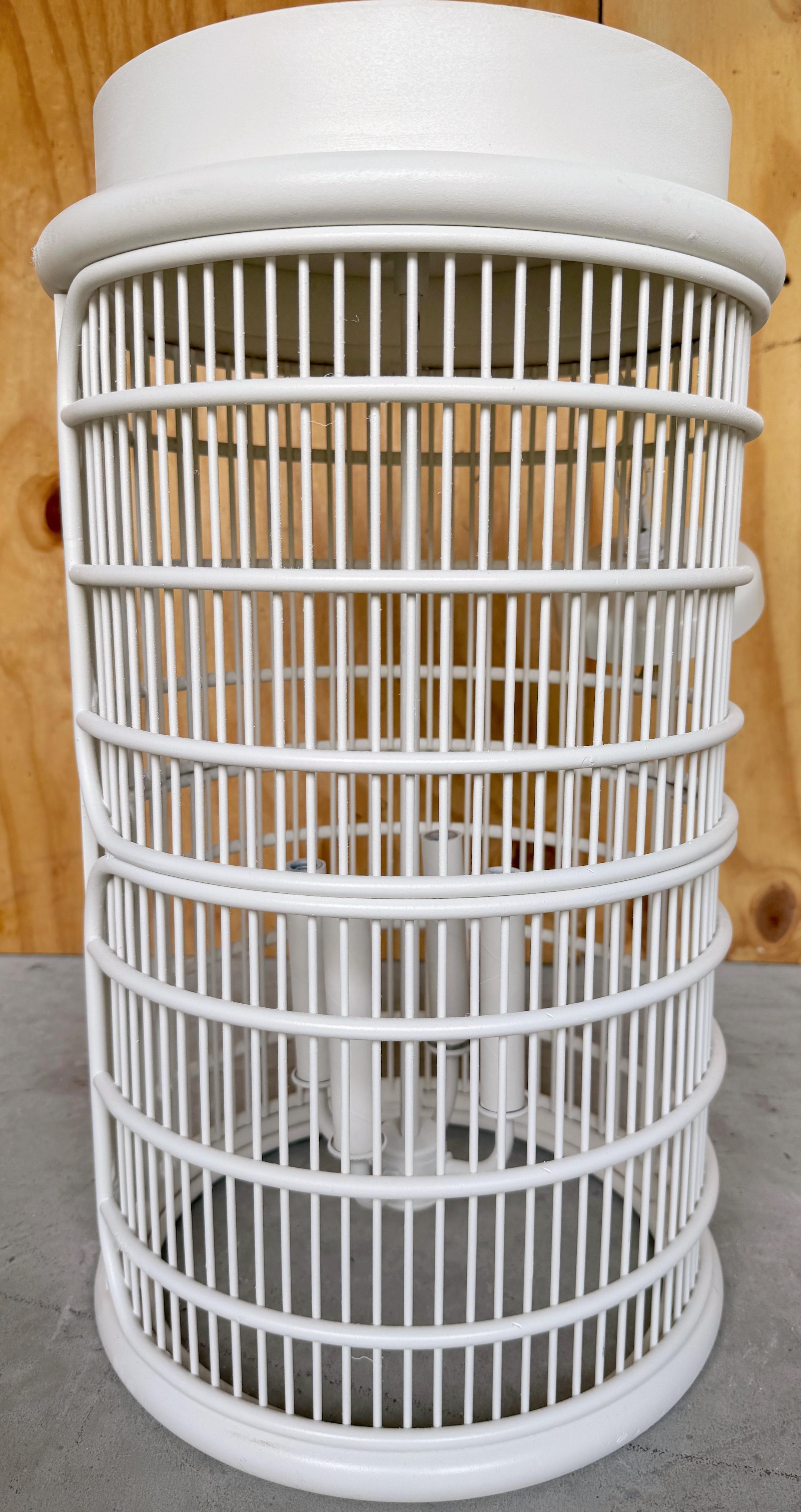 Lanterne moderne française en fer forgé blanc, vendue individuellement, 4 disponibles en vente 2