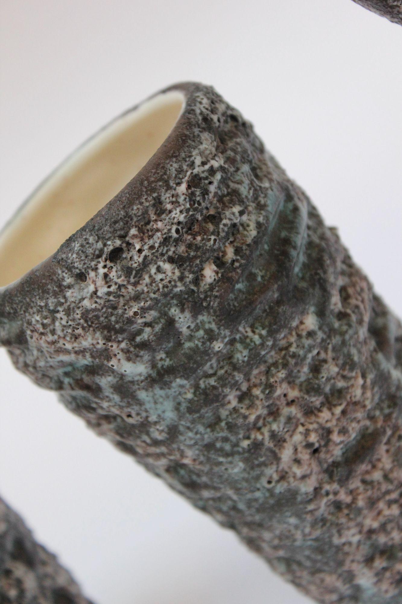 French Moderne Annecy Fat Lava Glaze Ceramic Drink Serving Set For Sale 3
