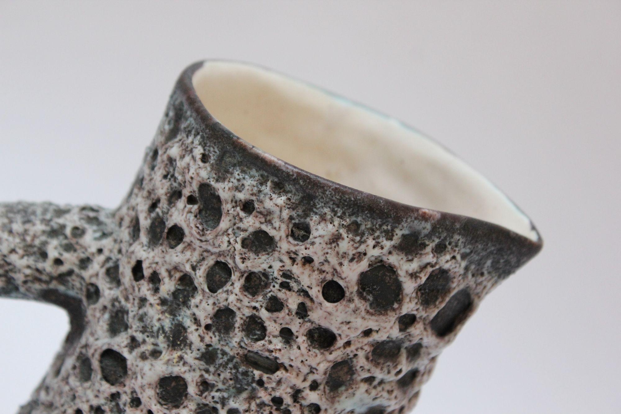 French Moderne Annecy Fat Lava Glaze Ceramic Drink Serving Set For Sale 7