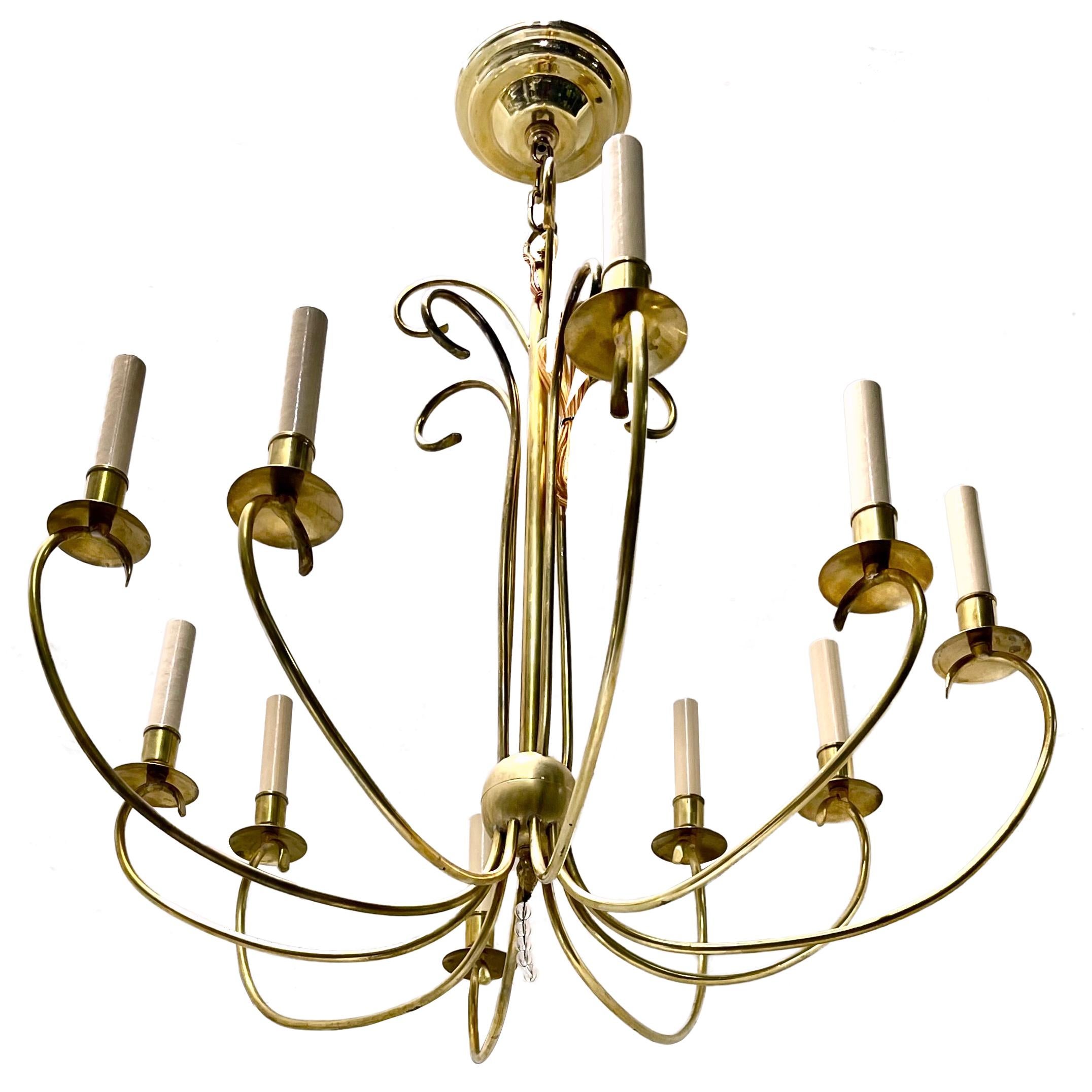 French Moderne Chandelier In Good Condition For Sale In New York, NY