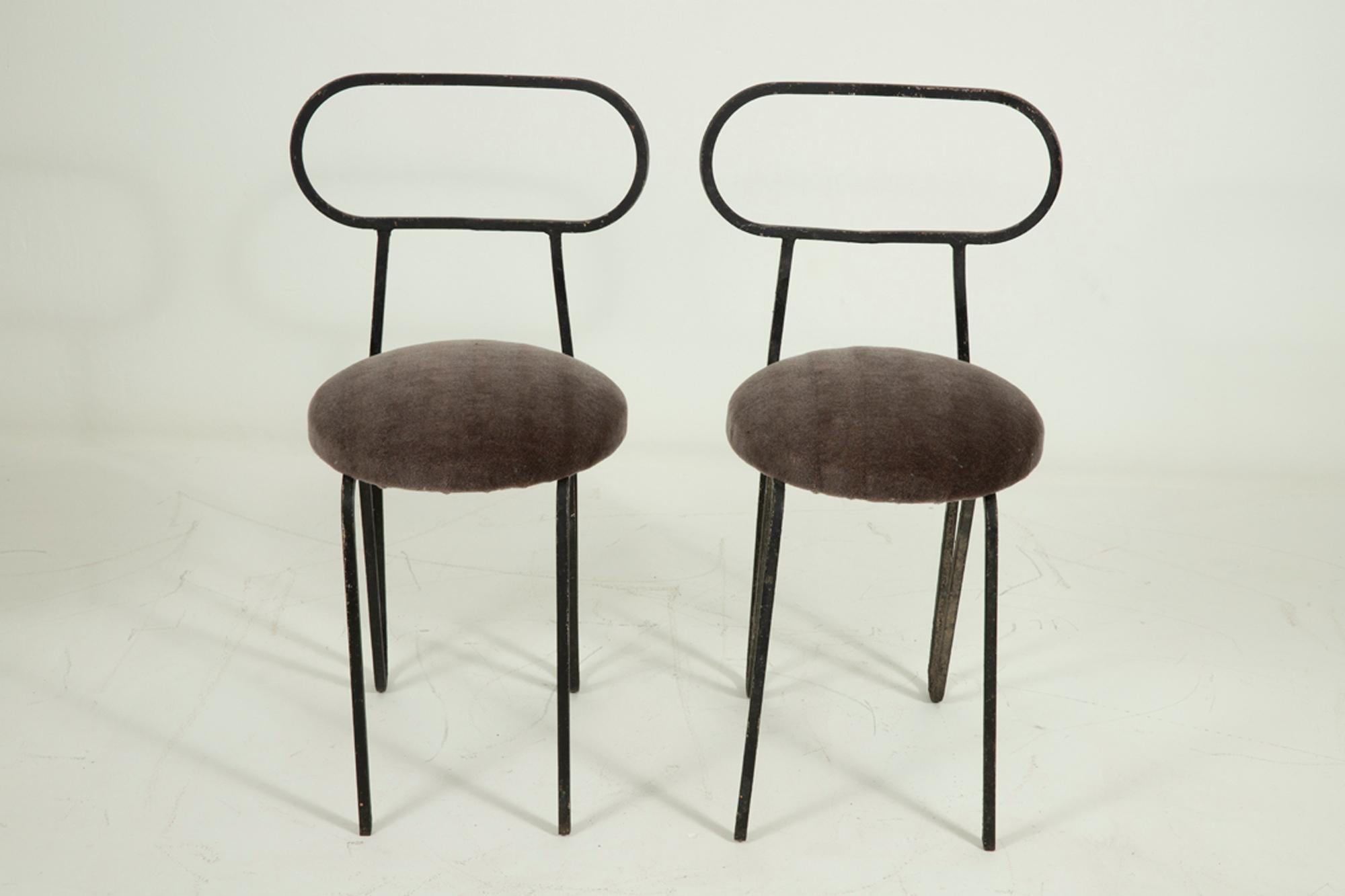 Steel French Moderne Childs Chairs