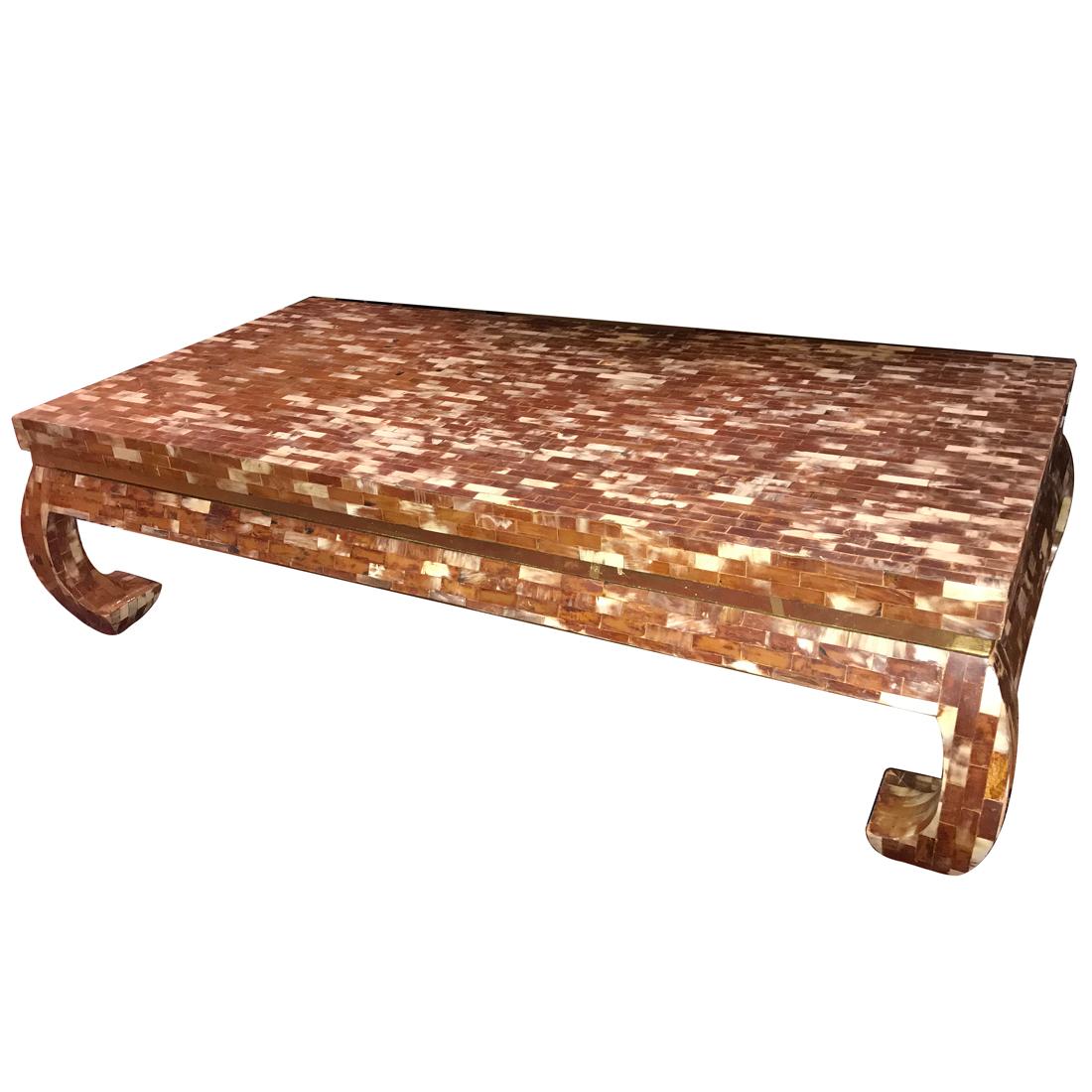 Moderne Style Tesselated Coffee Table For Sale