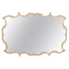 French Moderne Gilt Bronze Framed Mirror, circa 1940s French Moderne Gilt Bronze Framed Mirror, circa 1940s
