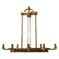 French Moderne Horizontal Chandelier