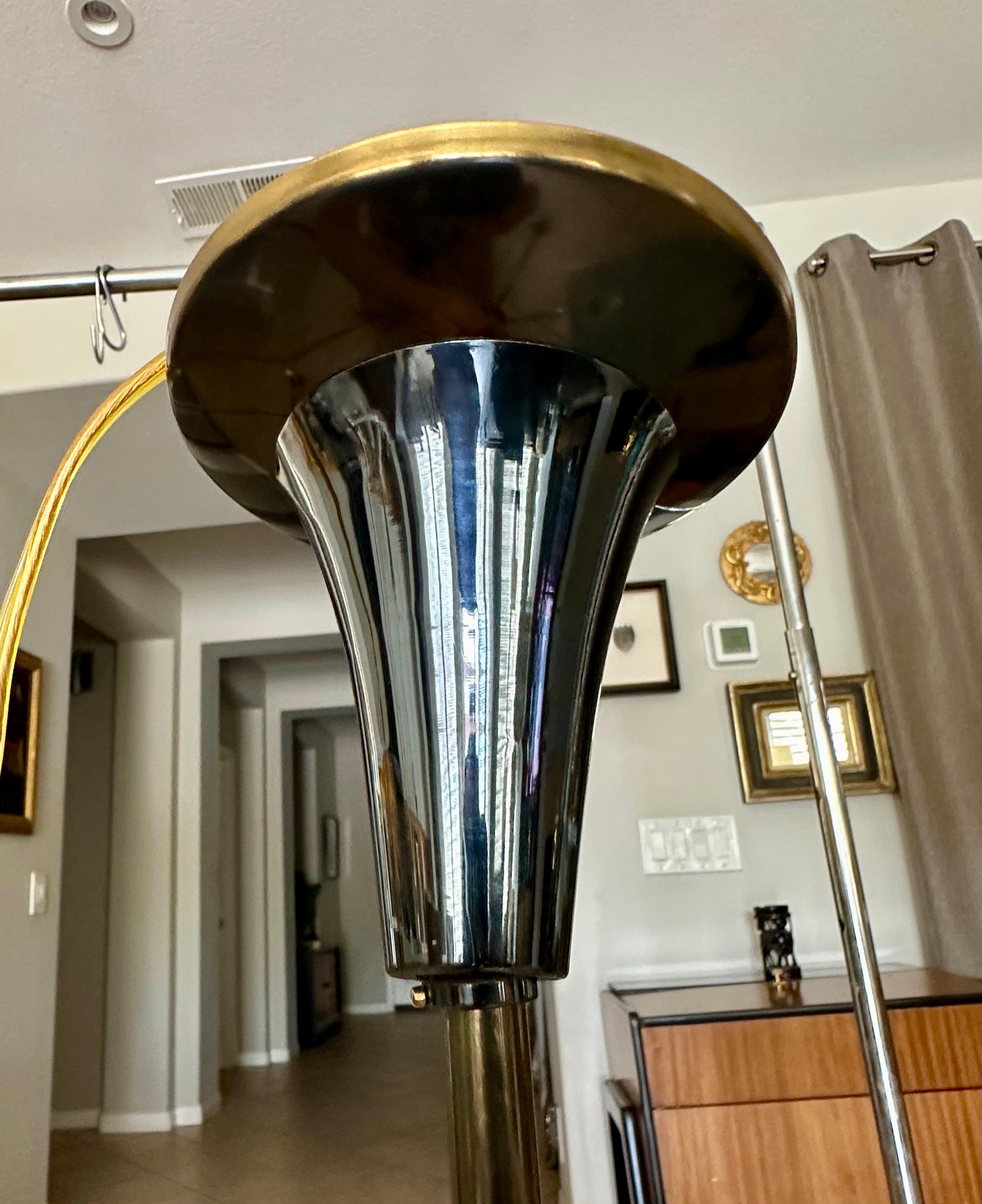French Moderne Patinated Brass Chandelier by Maison Lunel For Sale 13