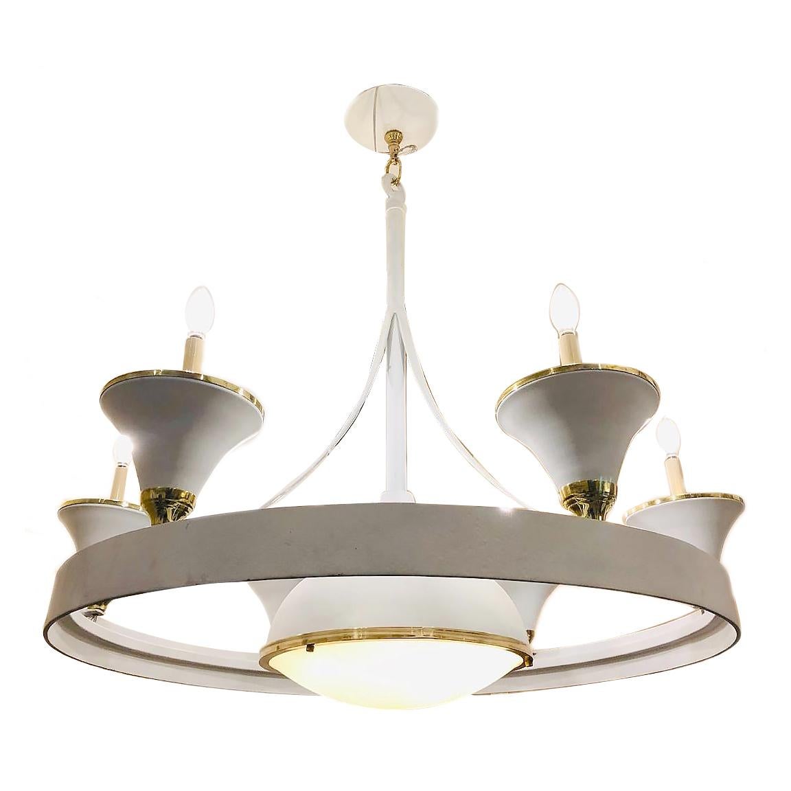 French Moderne Style Chandelier