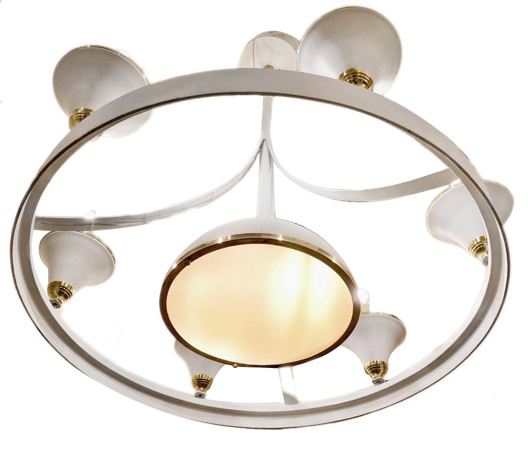 French Moderne Style Chandelier For Sale 1