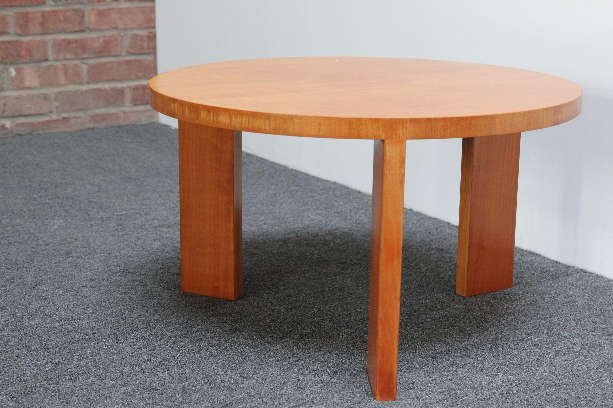 Französischer moderner Tisch „Table Basse“ aus Esche mit niedrigem Akzent von Jacques Quinet im Angebot 14