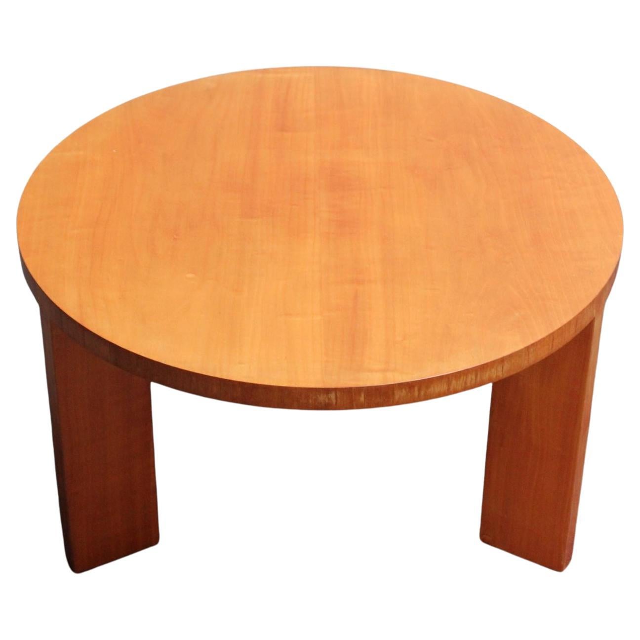 Französischer moderner Tisch „Table Basse“ aus Esche mit niedrigem Akzent von Jacques Quinet im Angebot