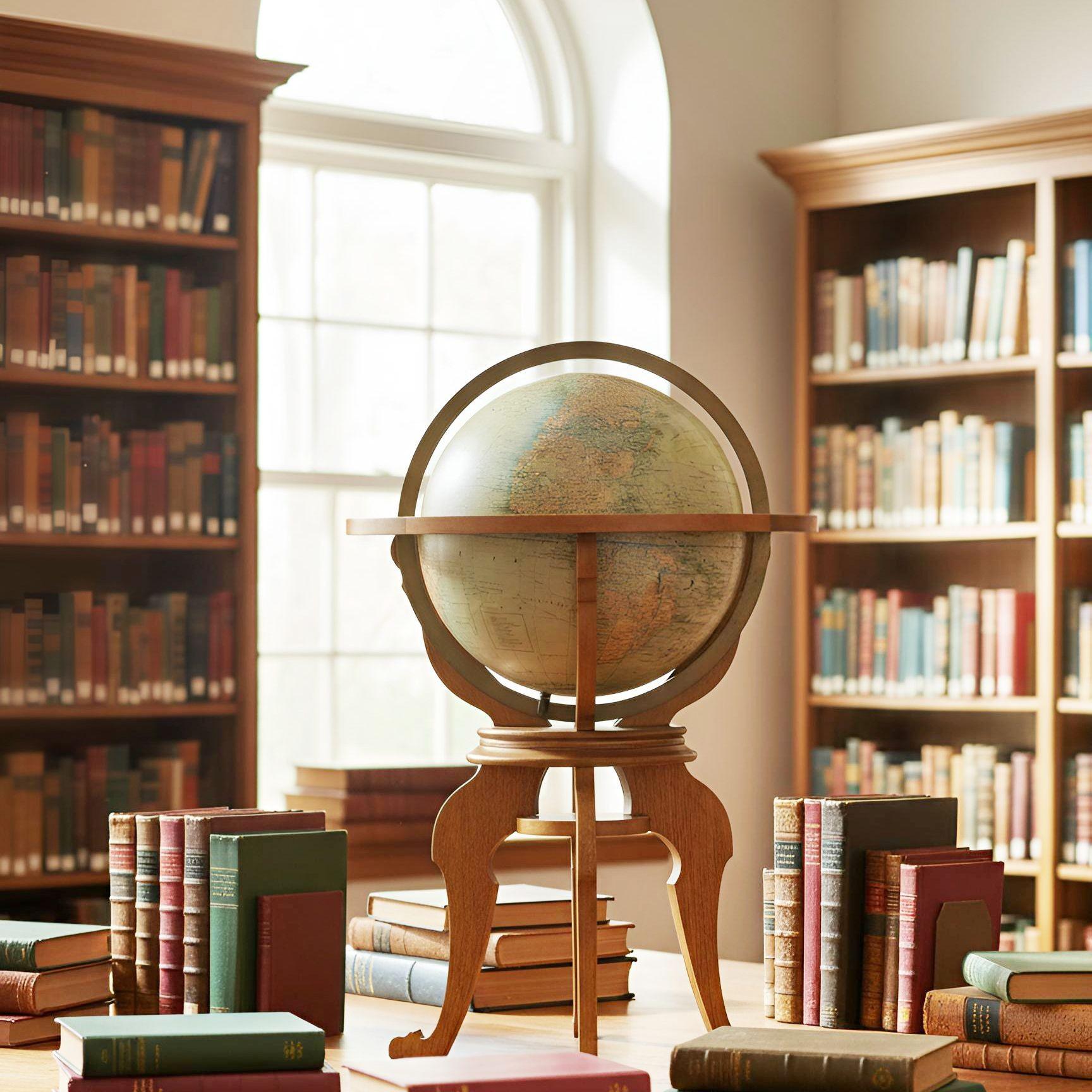 French Moderne Walnut Table Top Globe by Girard et Barrere ca. 1955 In Good Condition For Sale In Shippensburg, PA