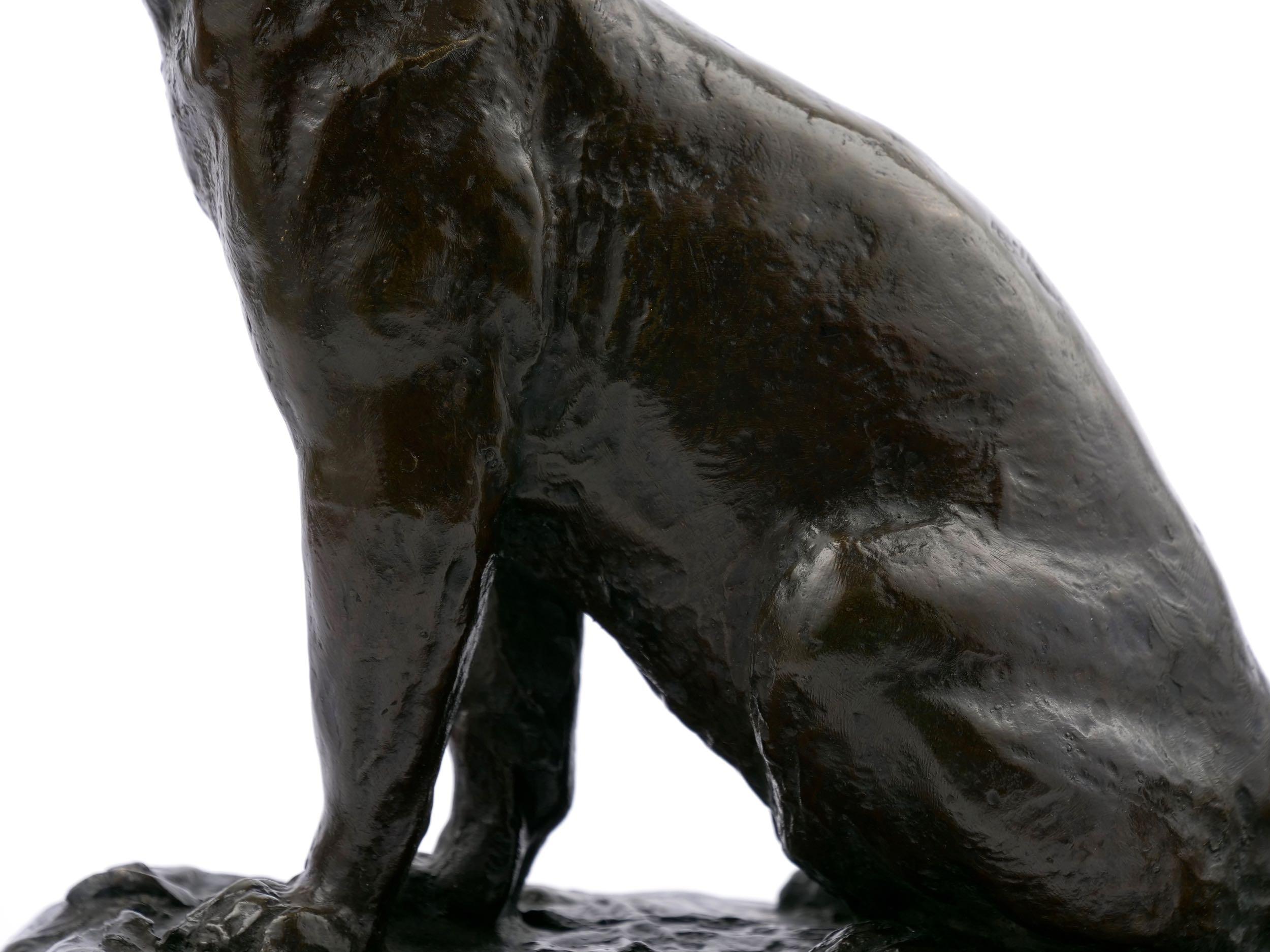French Modernism Bronze Sculpture “Roaring Jaguar” after Adolphe Geoffroy 10
