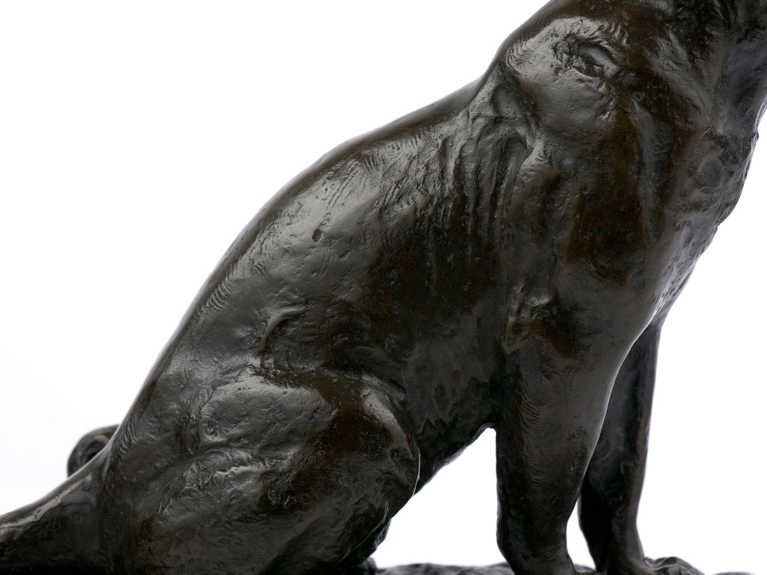 French Modernism Bronze Sculpture “Roaring Jaguar” after Adolphe Geoffroy 3