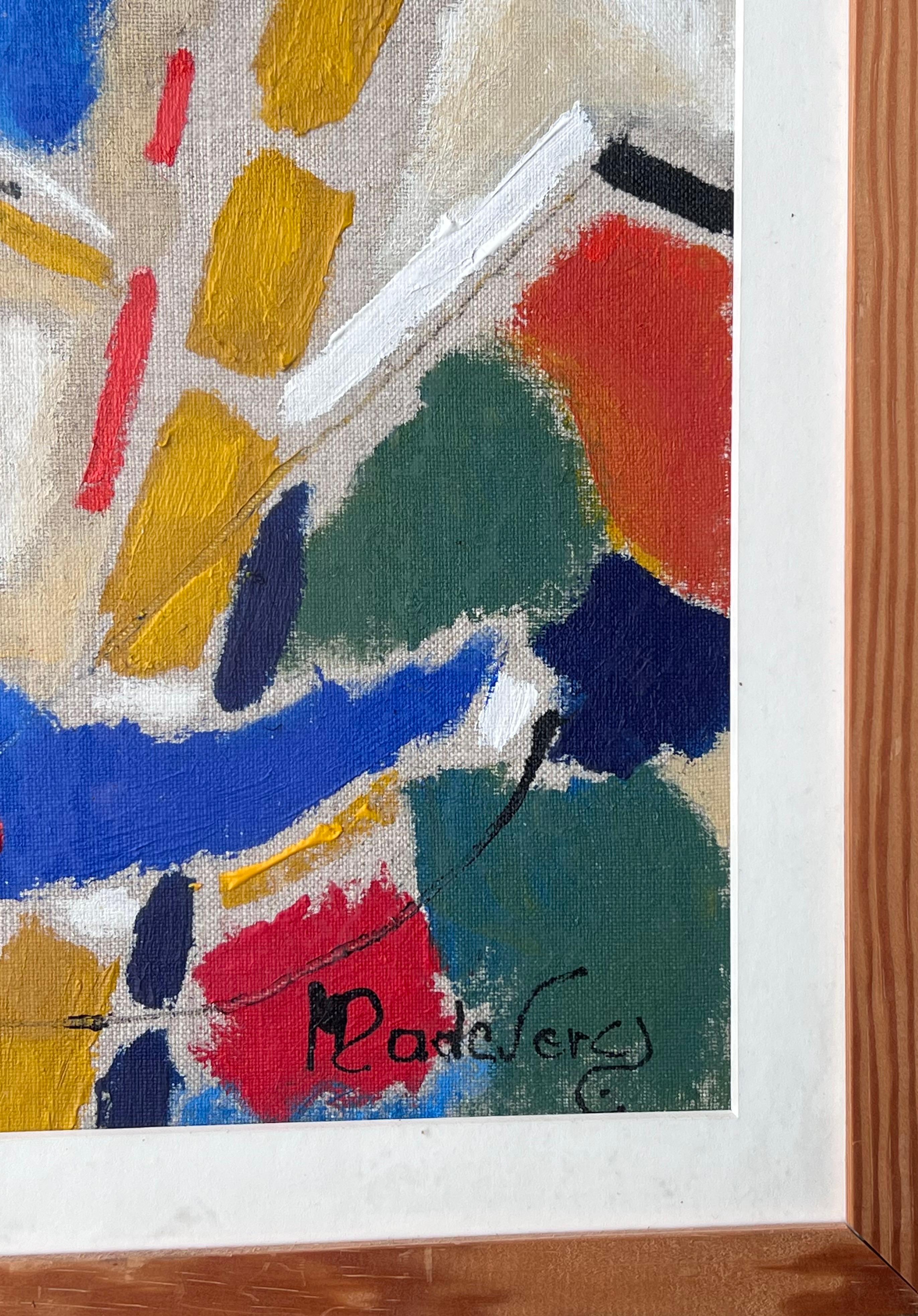 Cubist composition
French school, late 20th century
signed oil on board, framed with glass cover
framed: 13 x 13 inches
board: 9.5 x 9.5 inches
Provenance: private collection, France
Condition: good condition 

For more any more information please