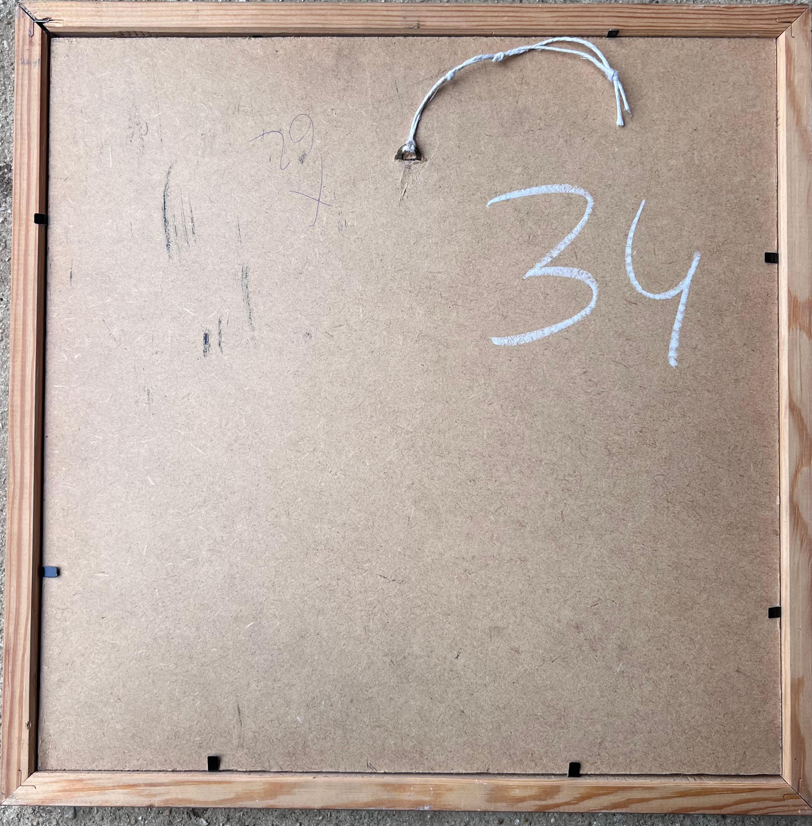 Modern French Cubist Abstract Colourful Signed Oil Painting in Frame For Sale 3