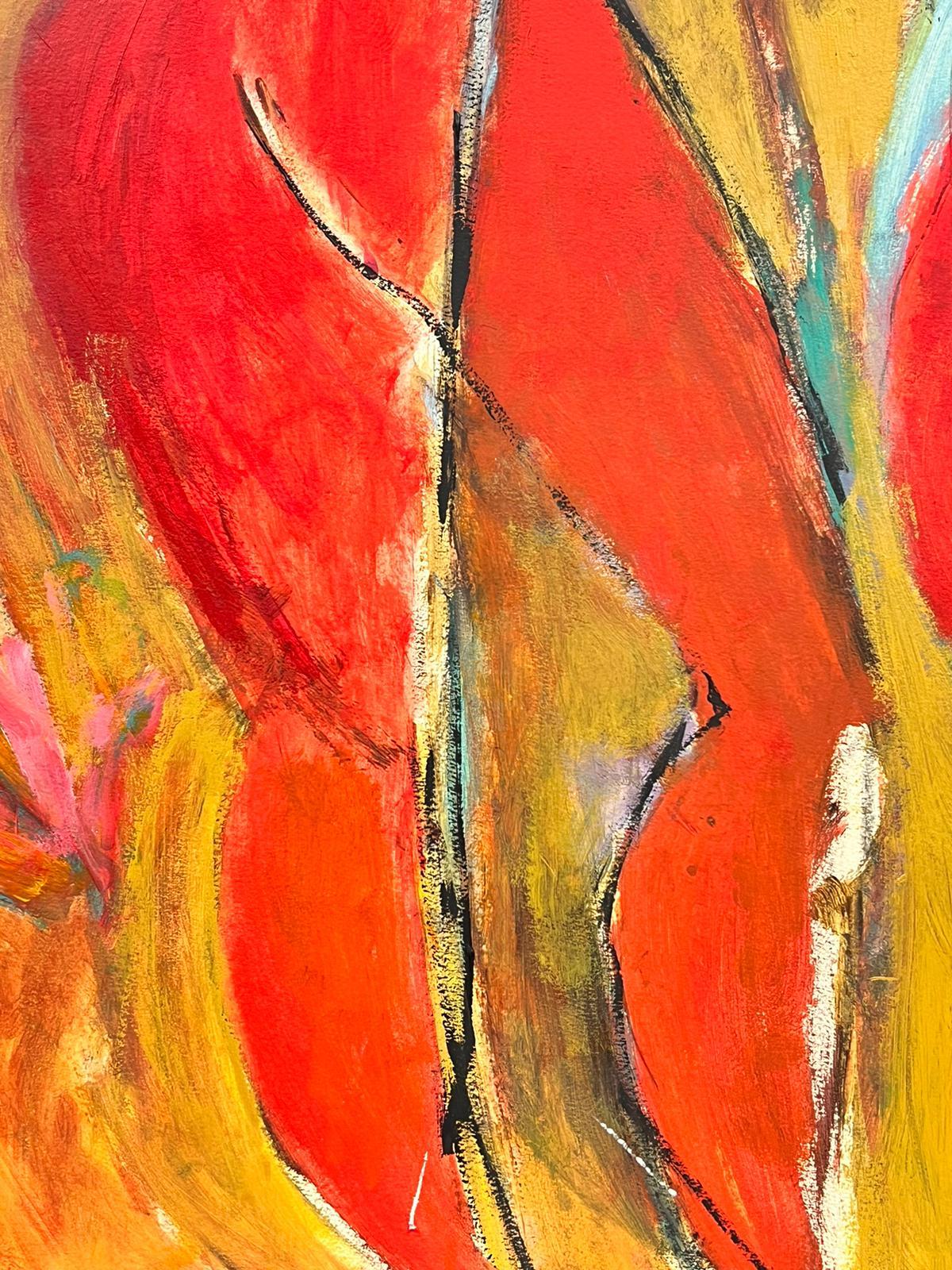 Suivre d'Henri Matisse, grande huile coloriste, femmes se baignant sur une côte - Moderne Painting par French Modernist