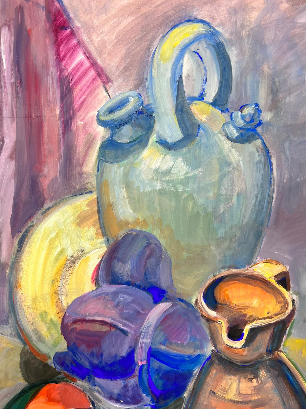 Escena Interior Años 70 Pintura Modernista Francesa Colección Provenza - Painting Impresionista de French Modernist