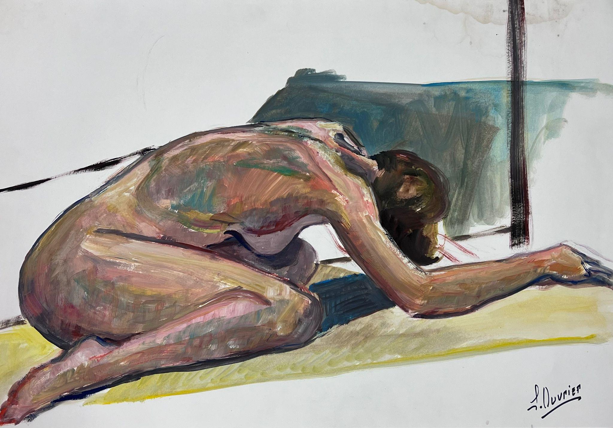 Nude Painting French Modernist - Robe de femme nue des années 1970 Collection Provence moderniste française