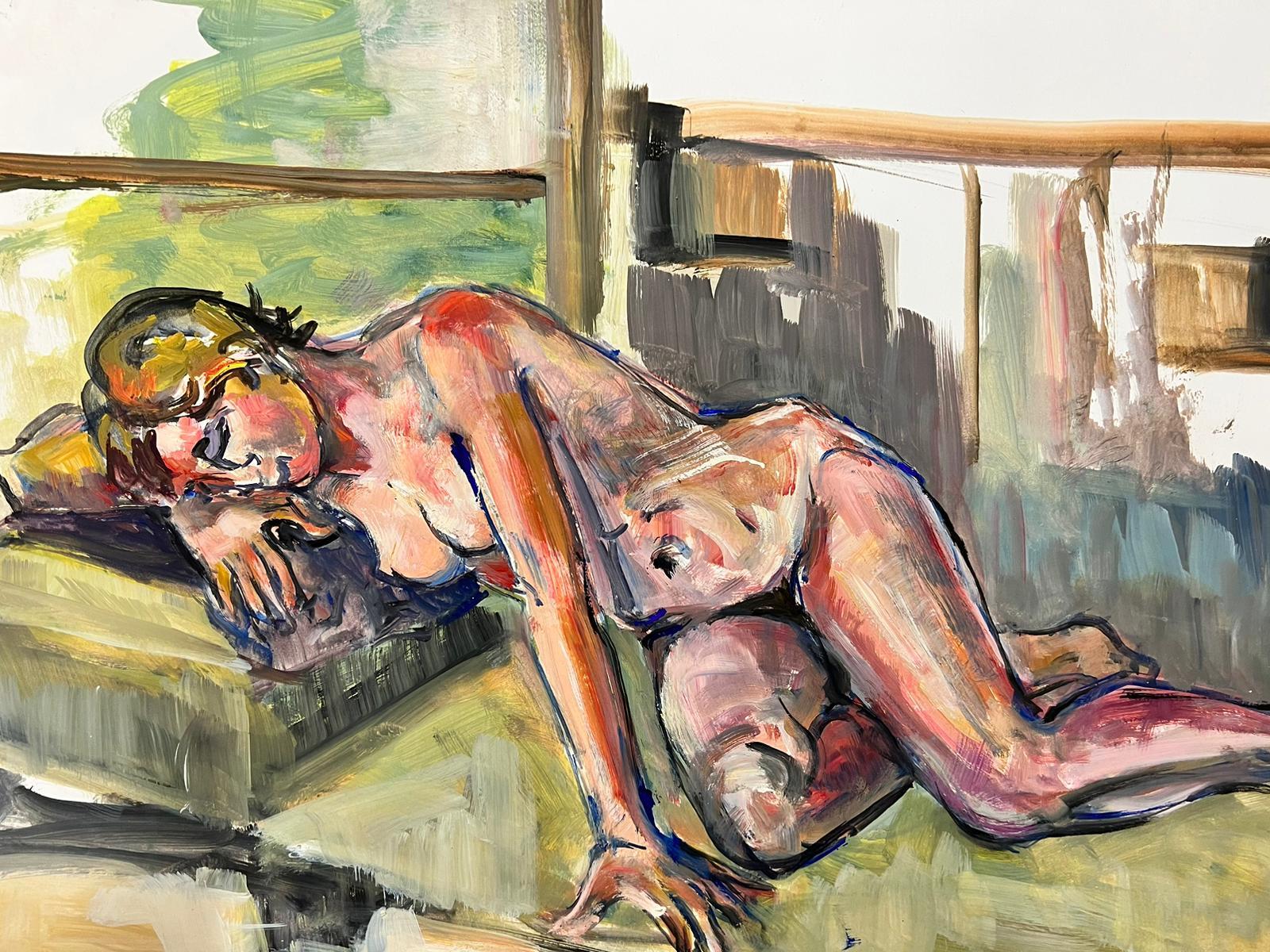 Le modèle Artistics
Portrait d'une femme nue allongée
École française, vers 1970
peinture à l'huile sur carton, non encadrée
taille : 18 x 25.5 pouces
état : globalement très bon, quelques légères marques à la surface mais rien de préjudiciable à