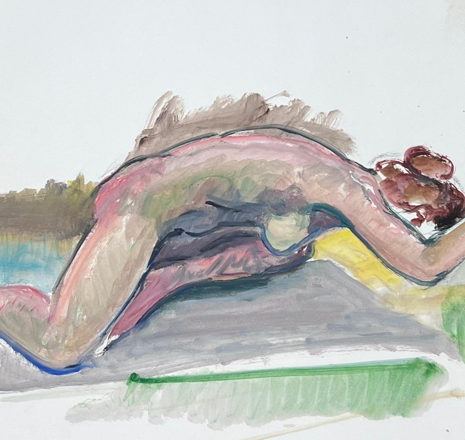 Le modèle Artistics
Femme nue modèle
École française, vers 1970  
peinture à l'huile sur carton, non encadrée
taille : 19 x 25.5 pouces
état : globalement très bon, quelques légères marques à la surface mais rien de préjudiciable à l'attrait et à