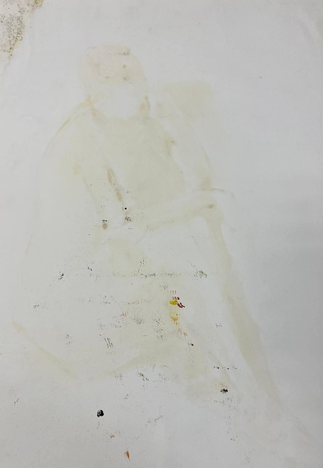 Modello di donna nuda sdraiata anni '70 Pittura modernista francese Collezione Provenza in vendita 1