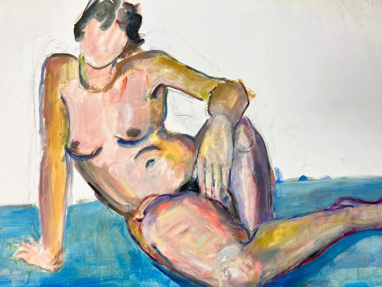 The Artists Model
Nude Lady Model
French School, circa 1970's
oil painting on card, unframed
size: 25.5 x 18 inches
condition: overall very good, a very few light markings to the surface but nothing detrimental to the appeal and appearance of the