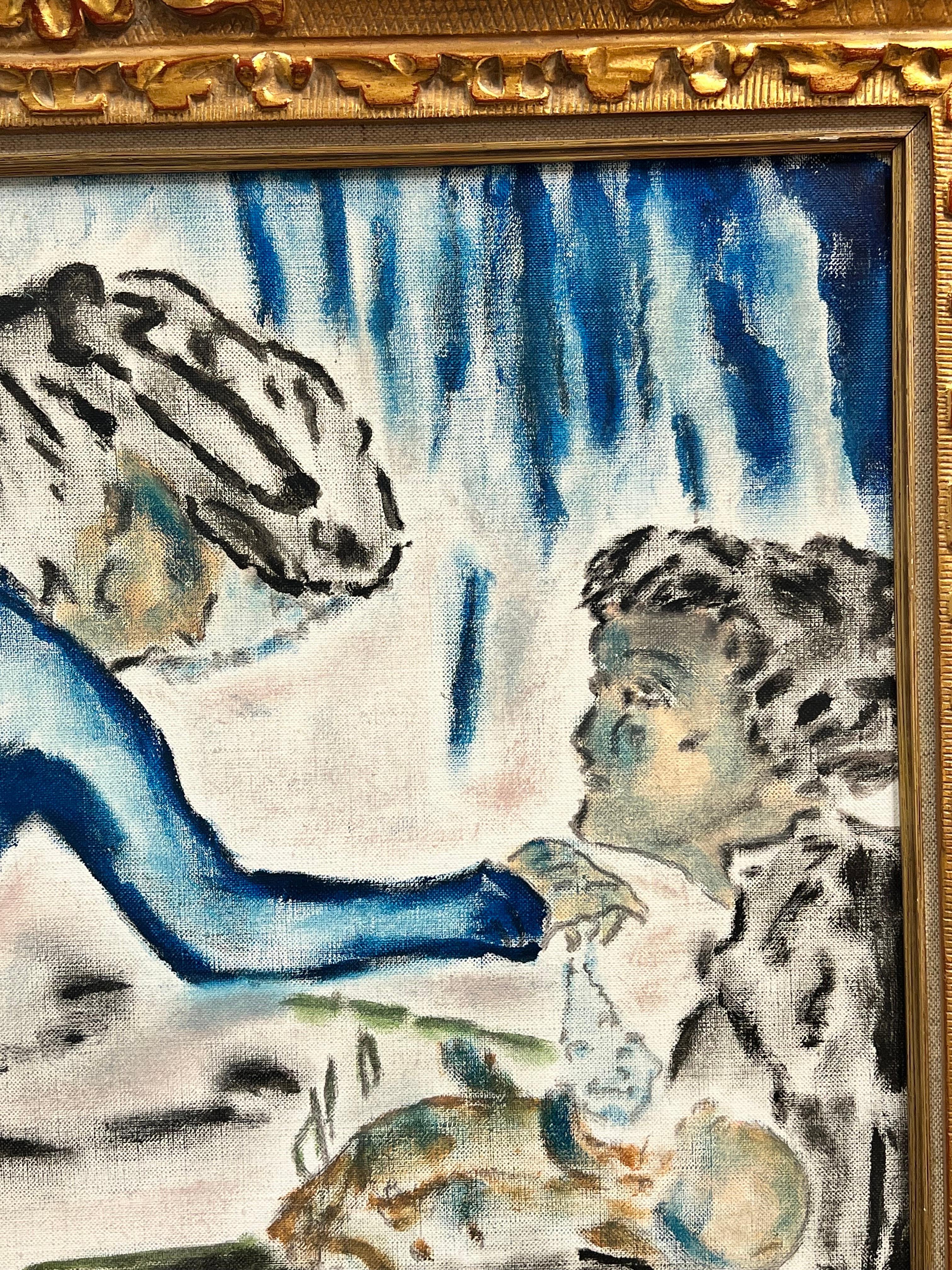 Scena d'interno con due signore Pittura francese dopo Van Dongen 2