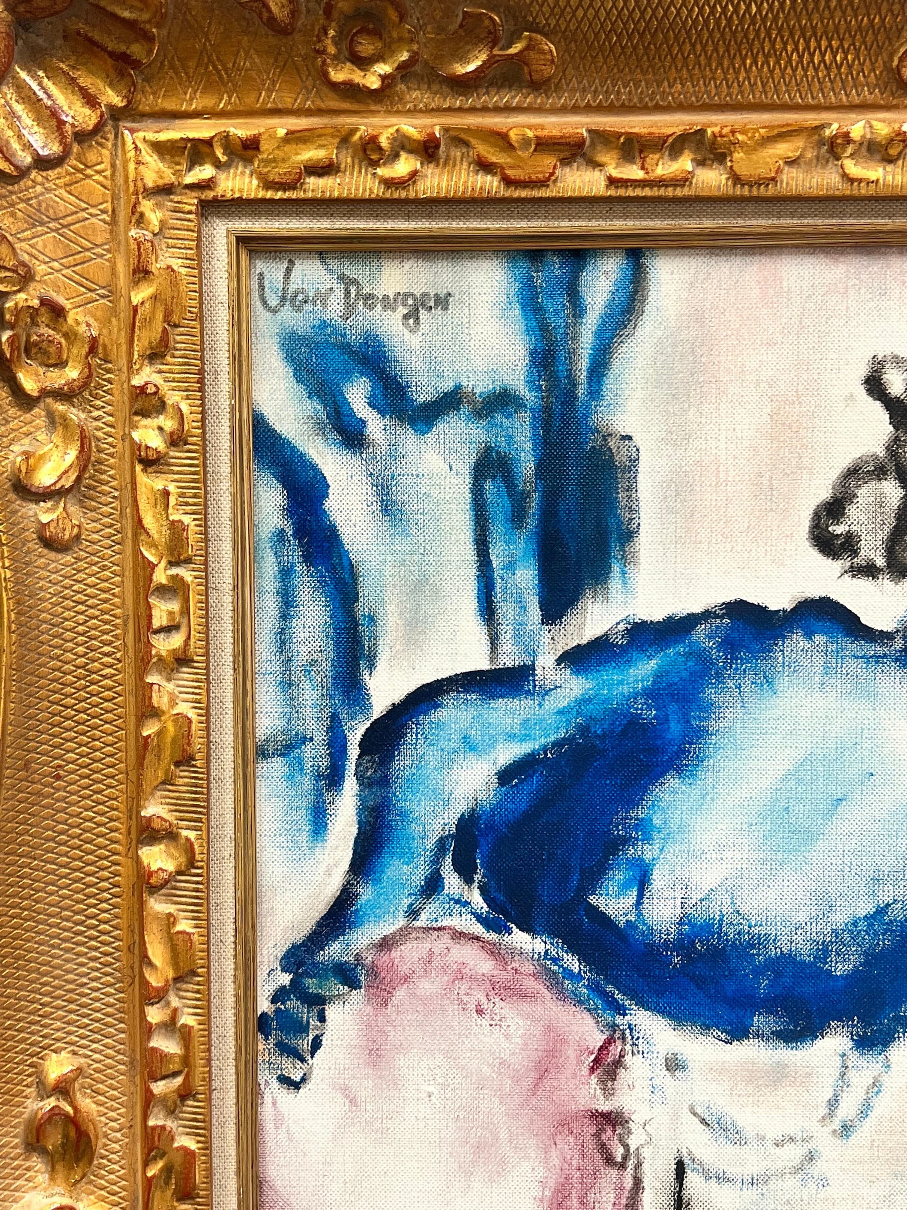 Scena d'interno con due signore Pittura francese dopo Van Dongen 4