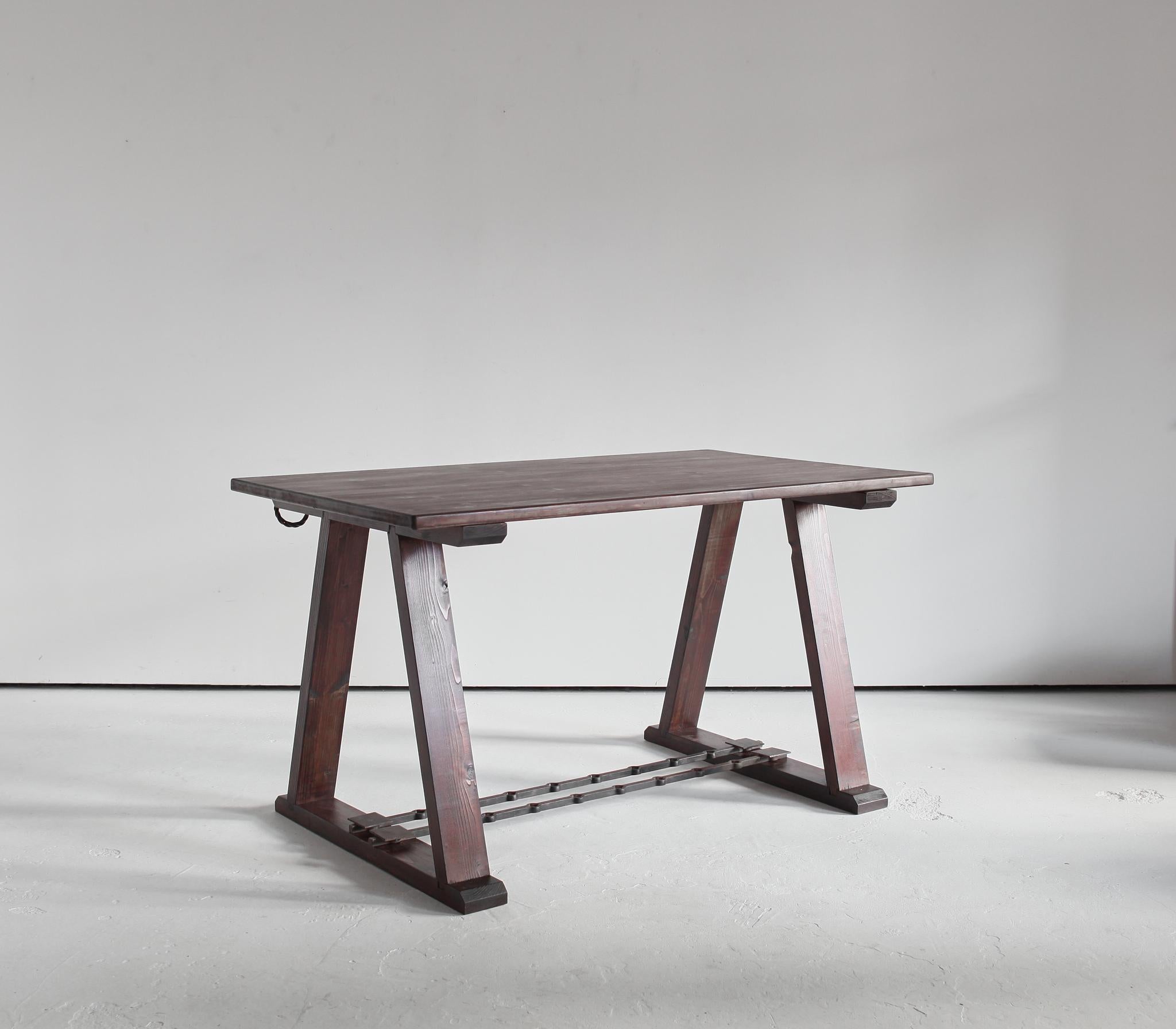 Mid-20th Century French Modernist Alpine Table For Sale