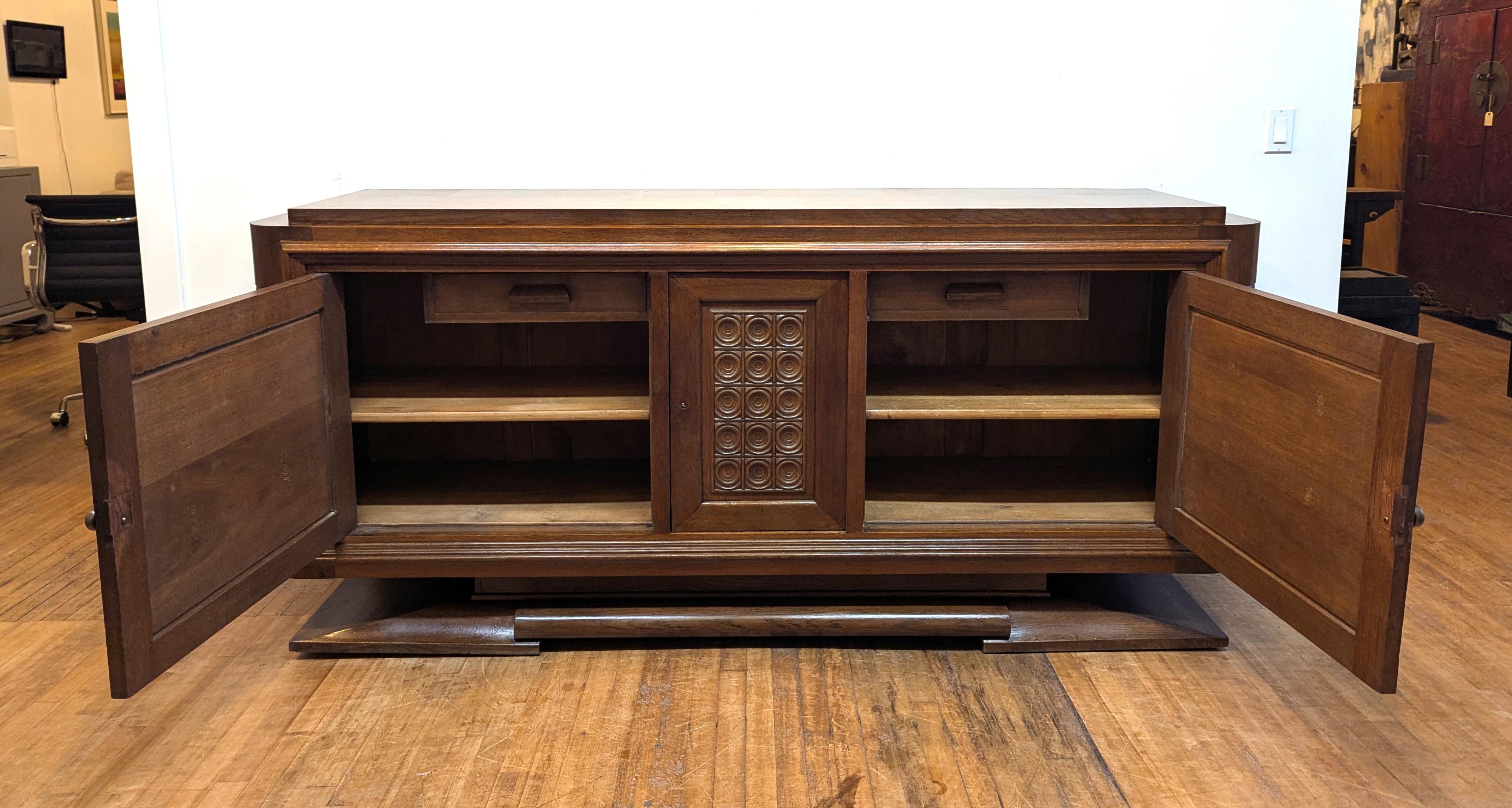 French Modernist Art Deco Credenza Sideboard In Good Condition For Sale In New York, NY