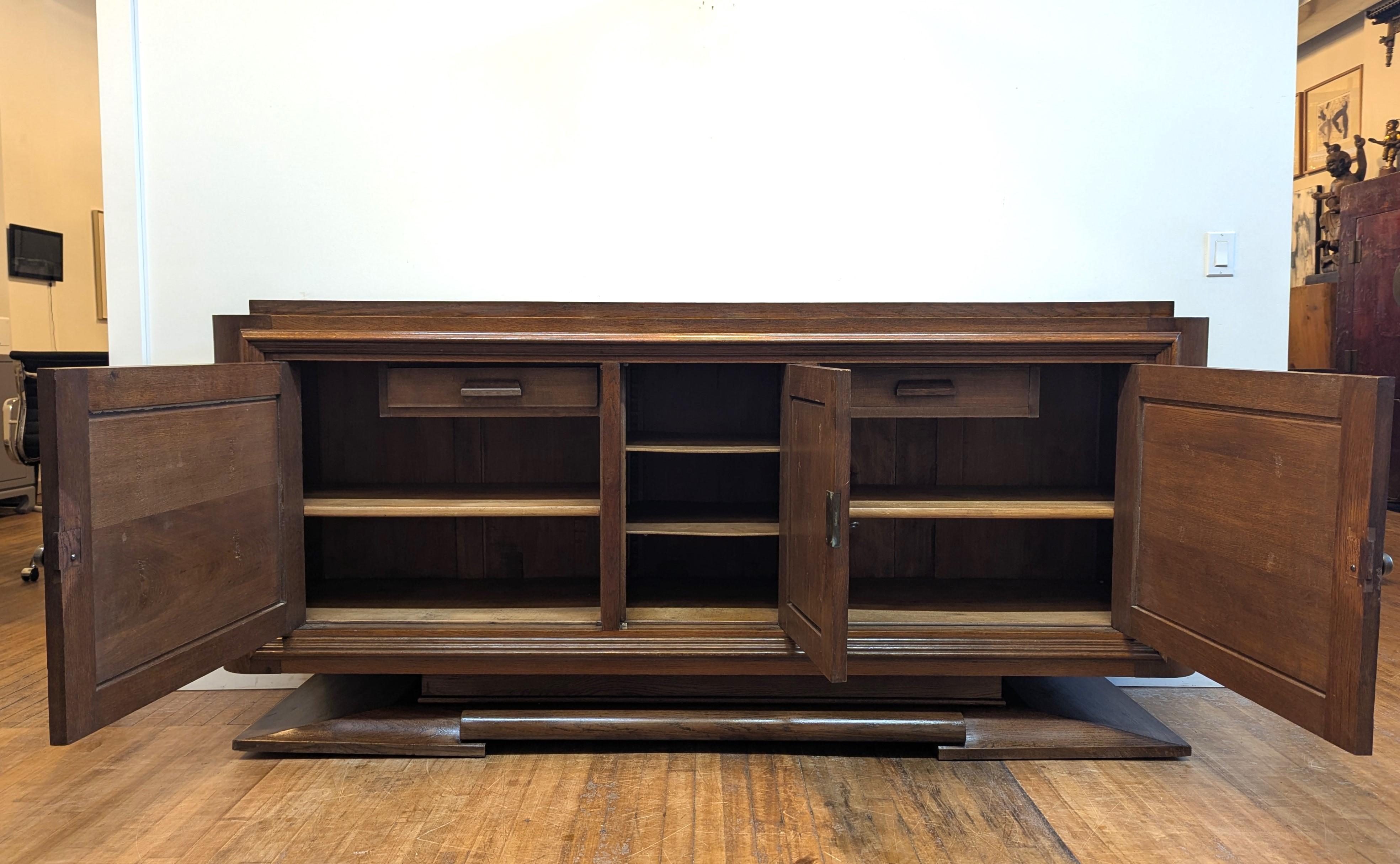 Mid-20th Century French Modernist Art Deco Credenza Sideboard For Sale