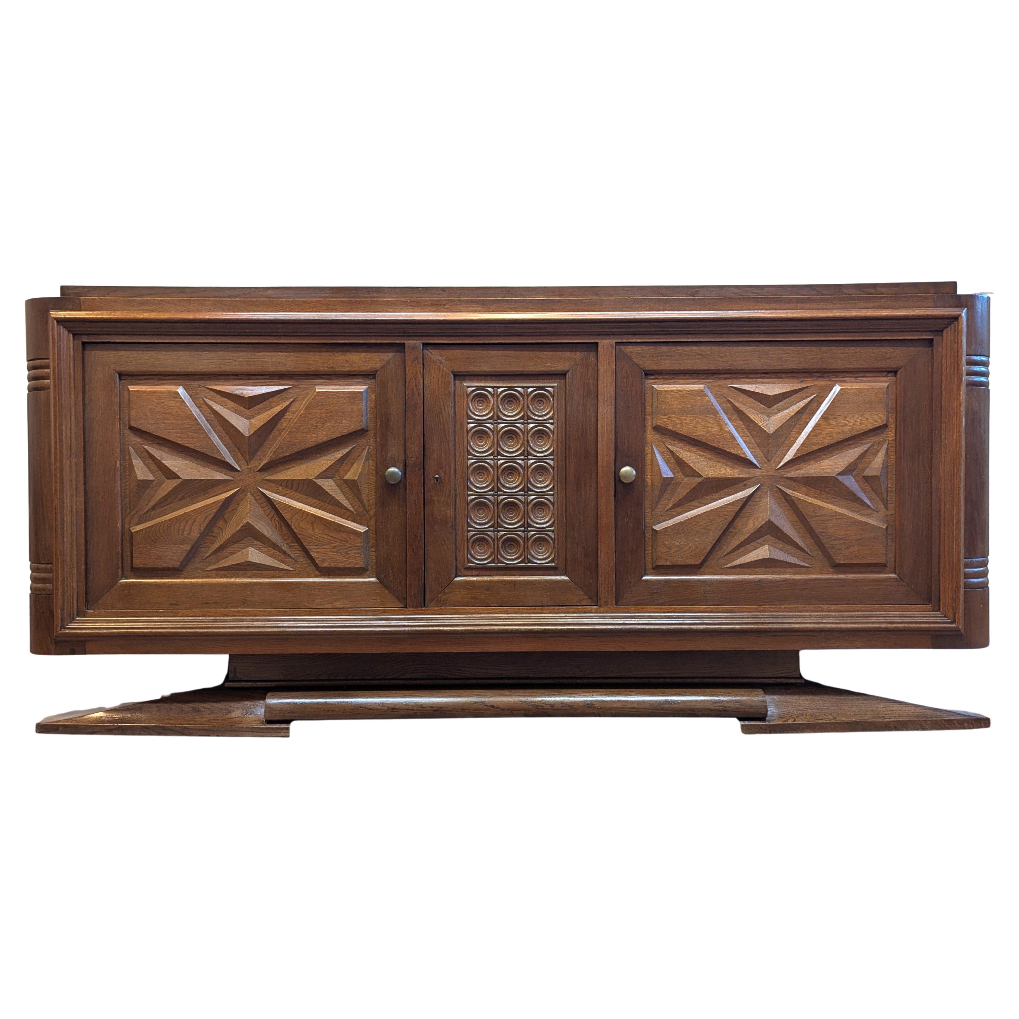 French Modernist Art Deco Credenza Sideboard For Sale