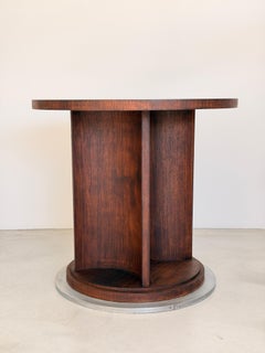 French Modernist Art Deco Side Table, Rosewood, Attributed to Charles Dudouyt