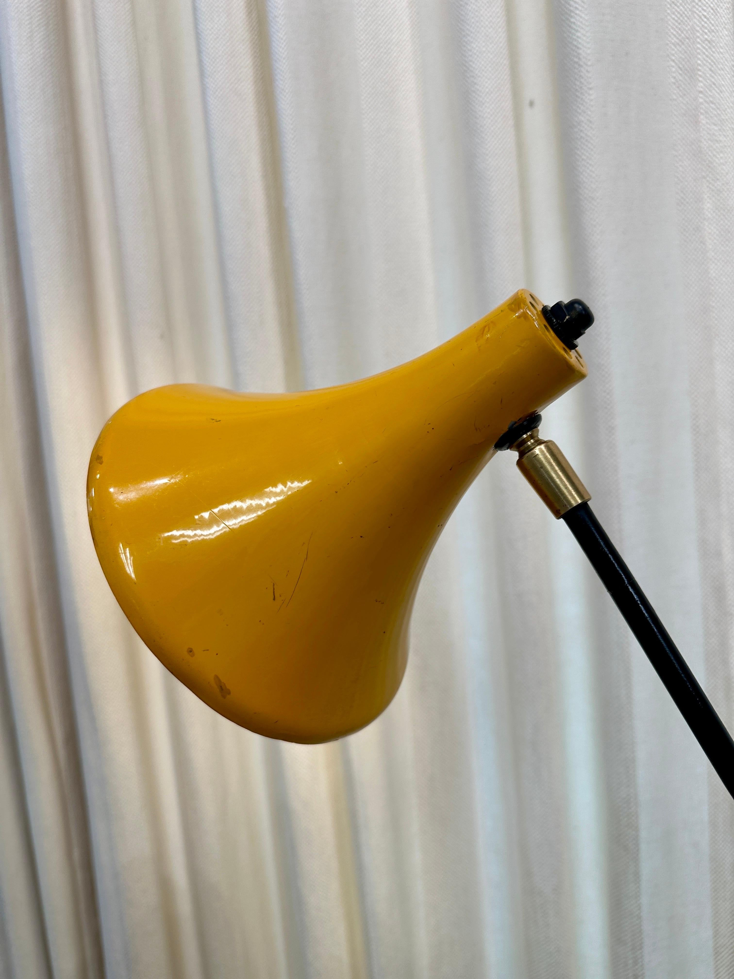 Painted French Modernist Articulating  Floor Lamp, Circa 1960's For Sale