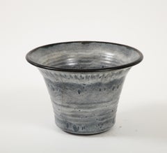 Vase moderniste français bleu-gris par Emile Decour, vers 1945, estampillé