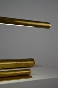 French Modernist Brass Desk Lamp by Patrick Augelet for CHÉRET, 1970s