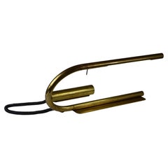 French Modernist Brass Desk Lamp by Patrick Augelet for CHÉRET, 1970s
