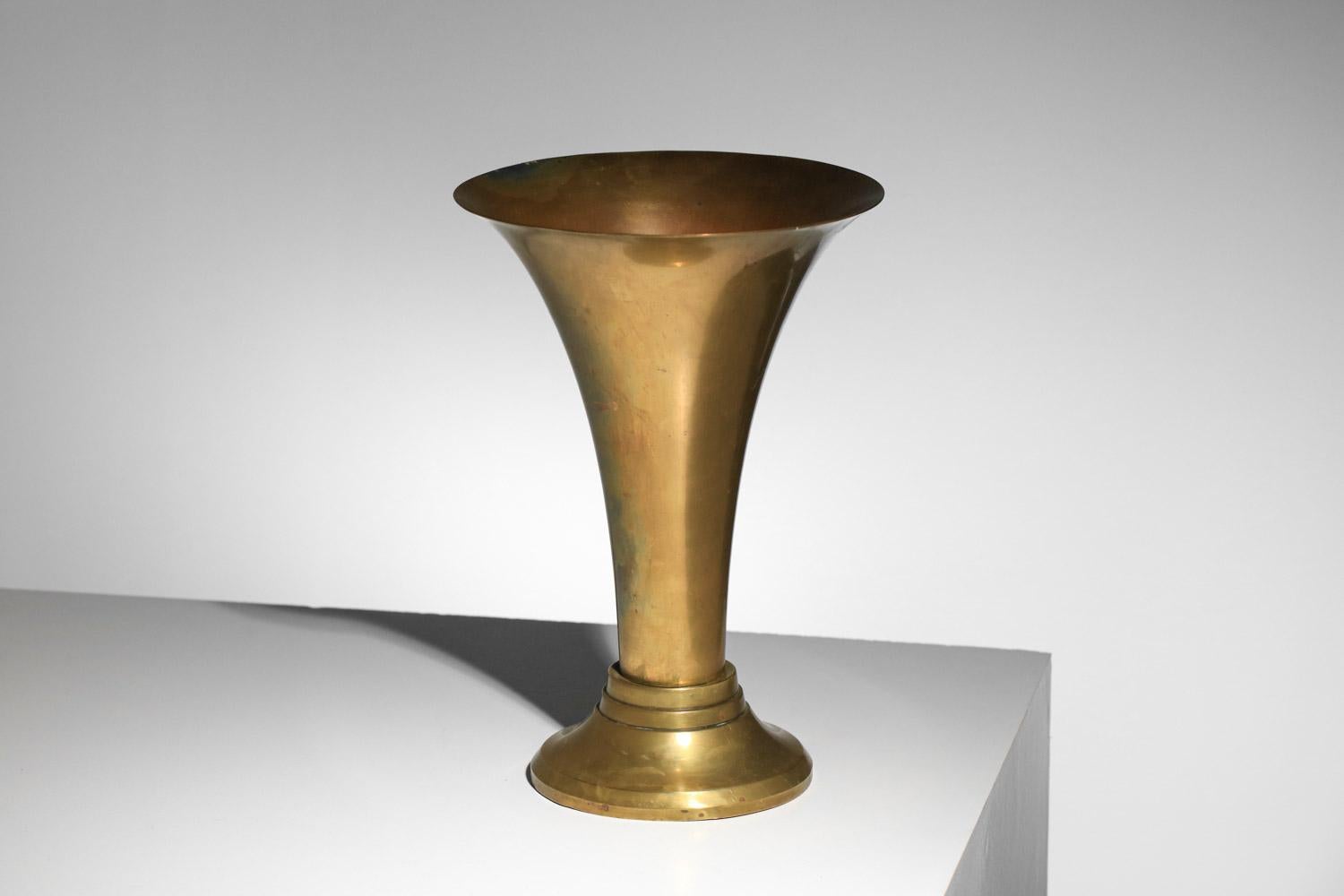 Lámpara modernista francesa de latón de los años 40 art decó Francés en venta